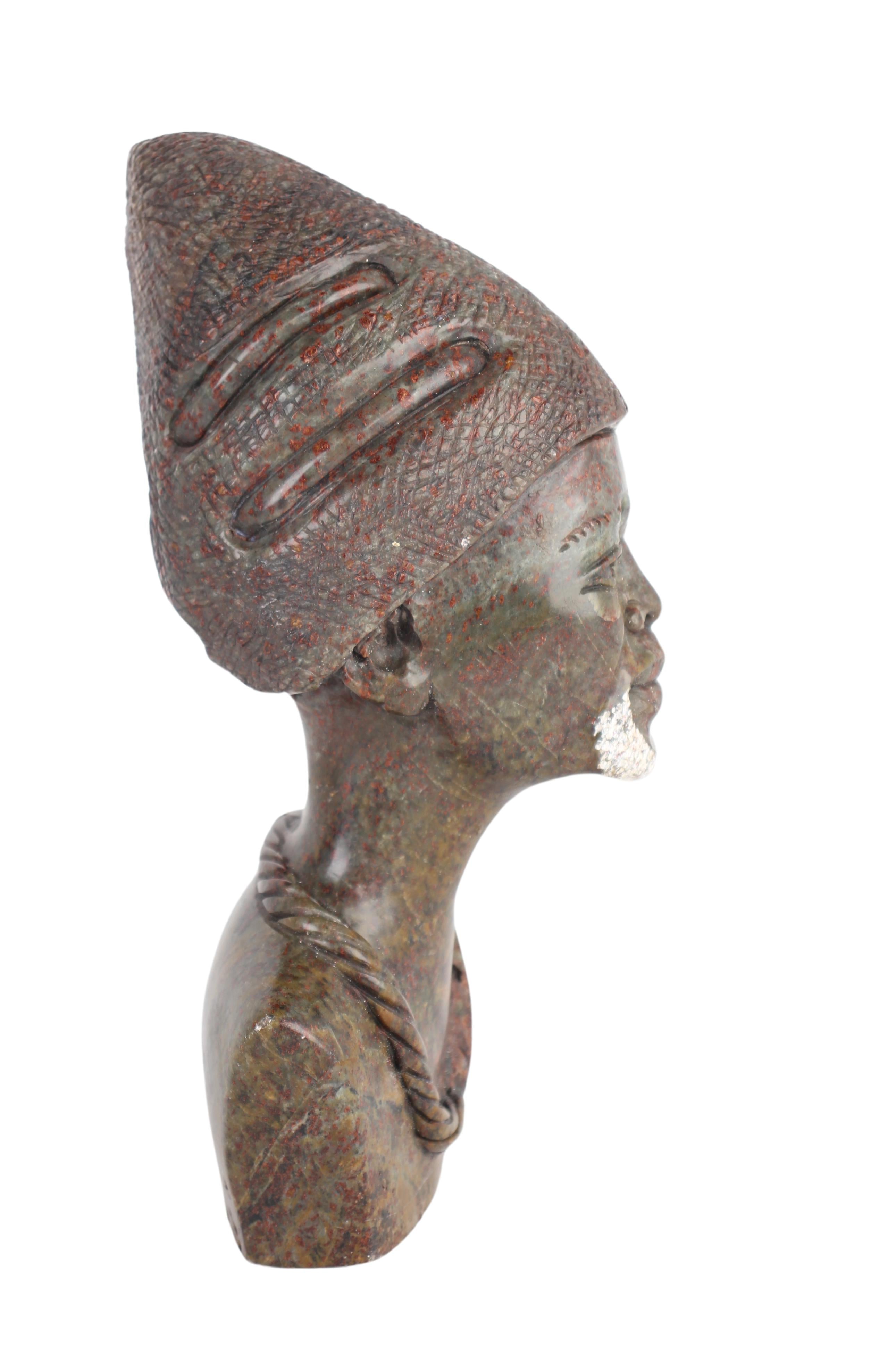Shona Tribe Fruit Serpentine Bust ~10.2" Tall (New 2024)