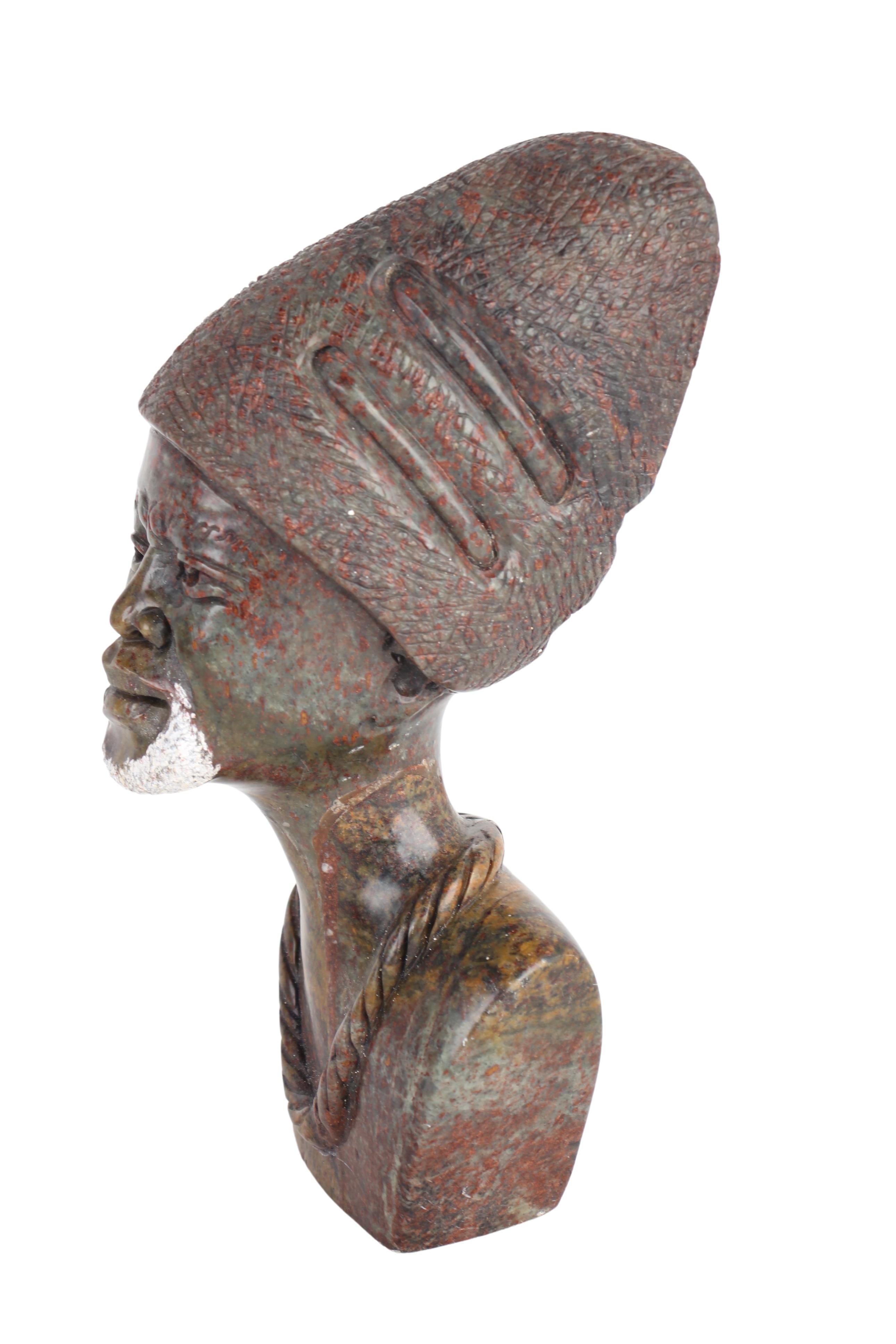 Shona Tribe Fruit Serpentine Bust ~10.2" Tall (New 2024) - Shona Stone