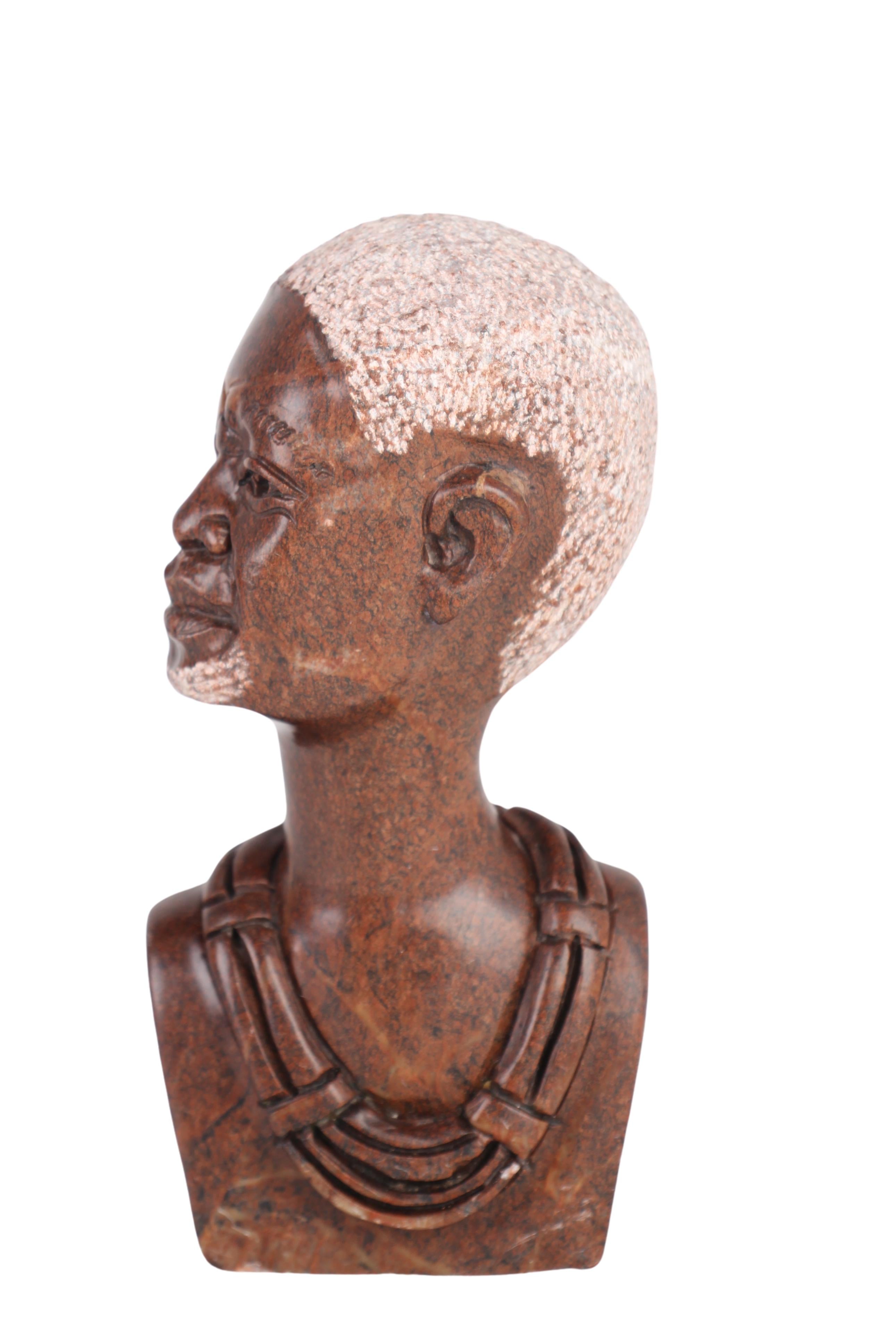 Shona Tribe Fruit Serpentine Bust ~8.7" Tall (New 2024) - Shona Stone