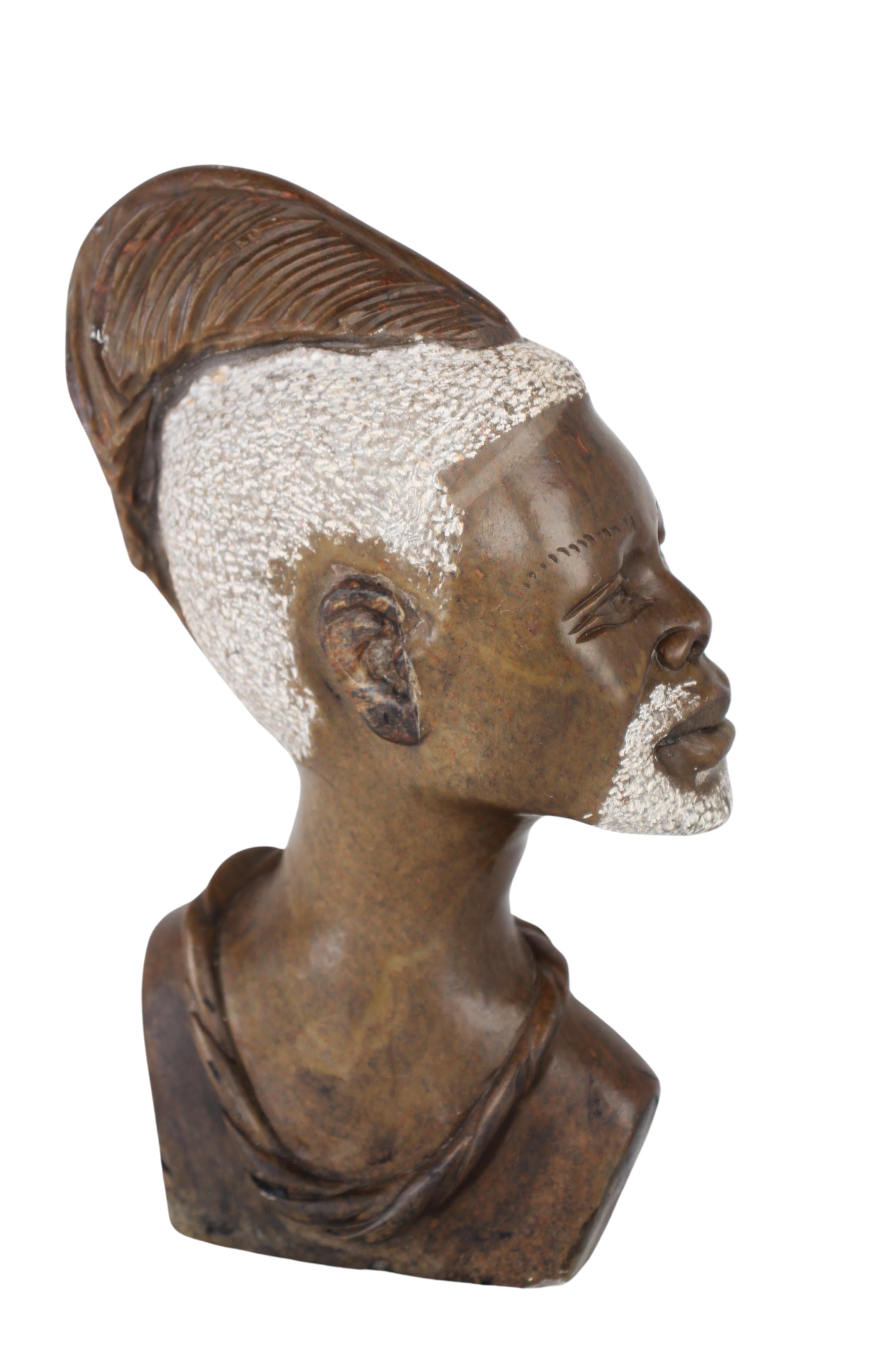 Shona Tribe Fruit Serpentine Bust ~10.2" Tall (New 2024)