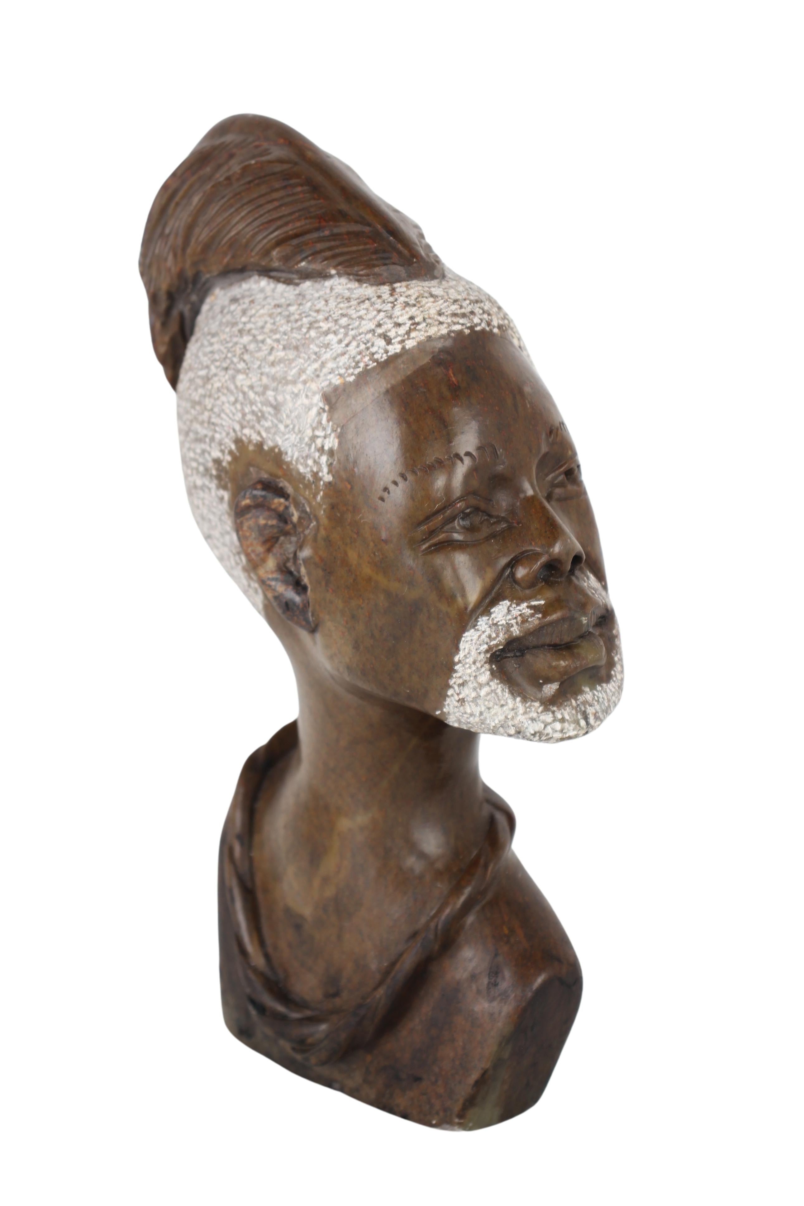 Shona Tribe Fruit Serpentine Bust ~10.2" Tall (New 2024) - Shona Stone