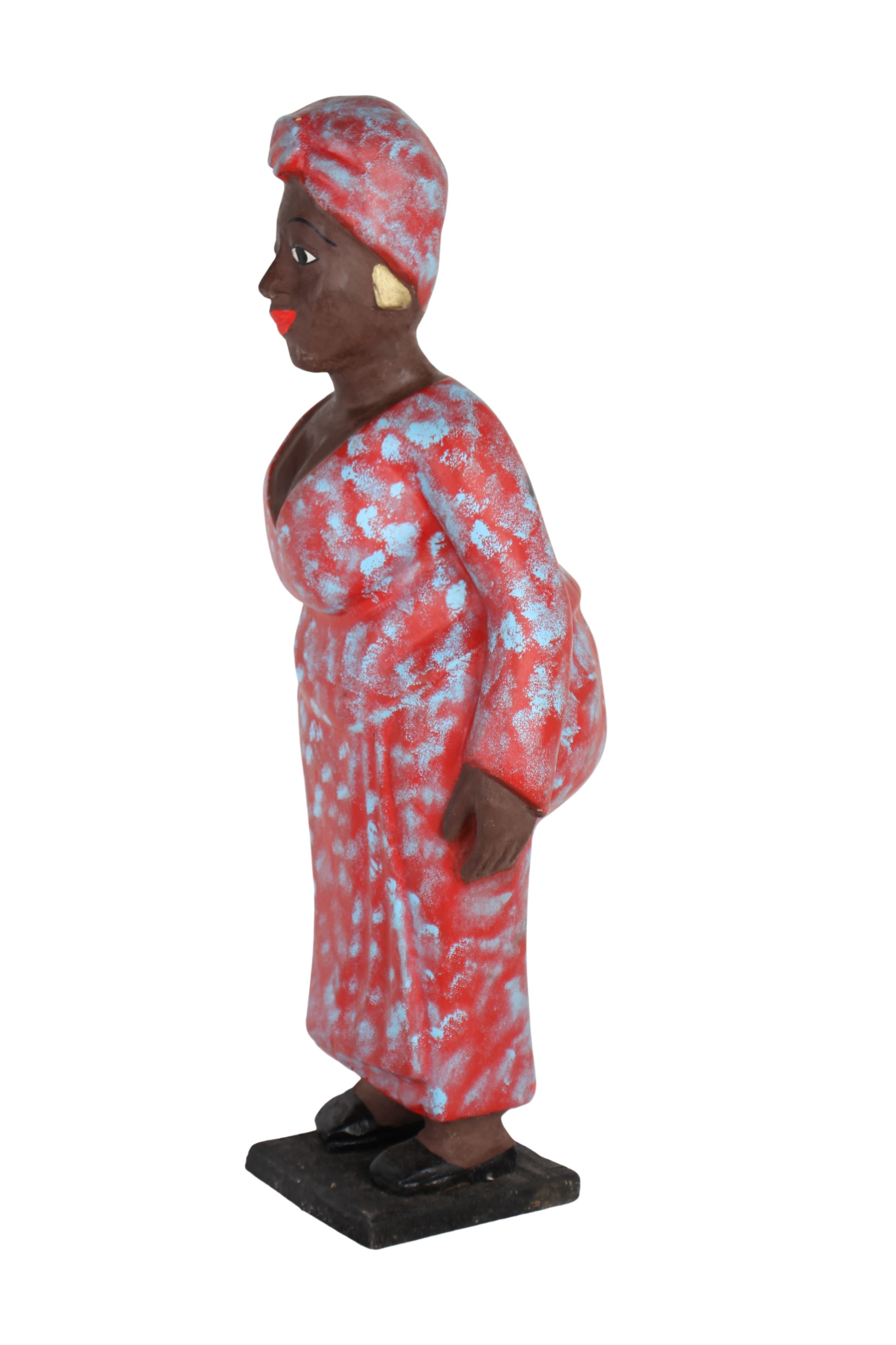 Baule Tribe African Colonial Figures ~28.3" Tall (New 2024) - West African Artifacts