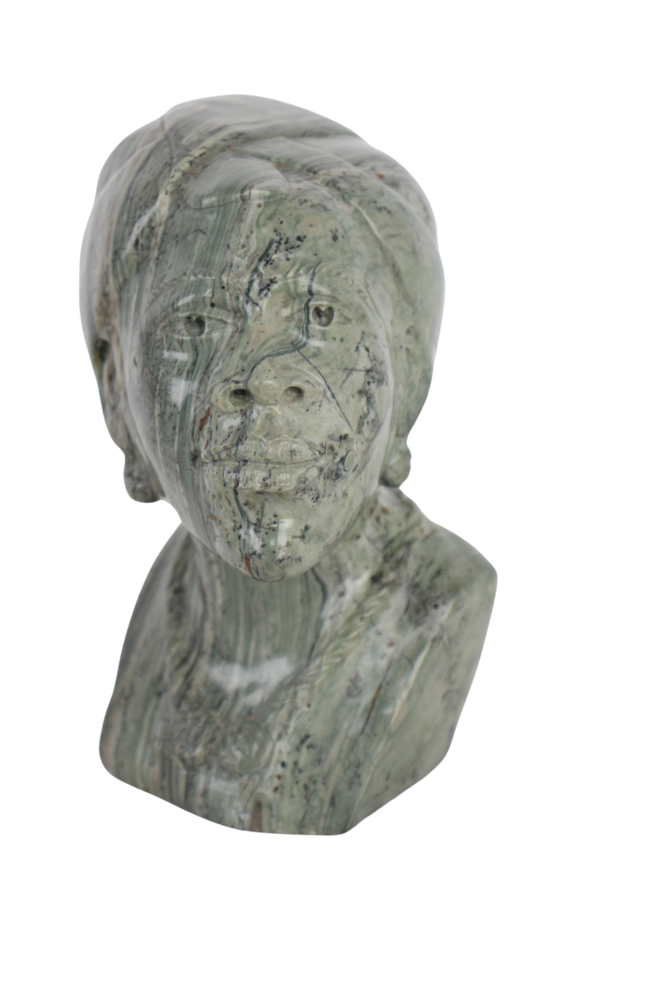 Shona Tribe Butter Jade Bust ~7.5" Tall (New 2024)