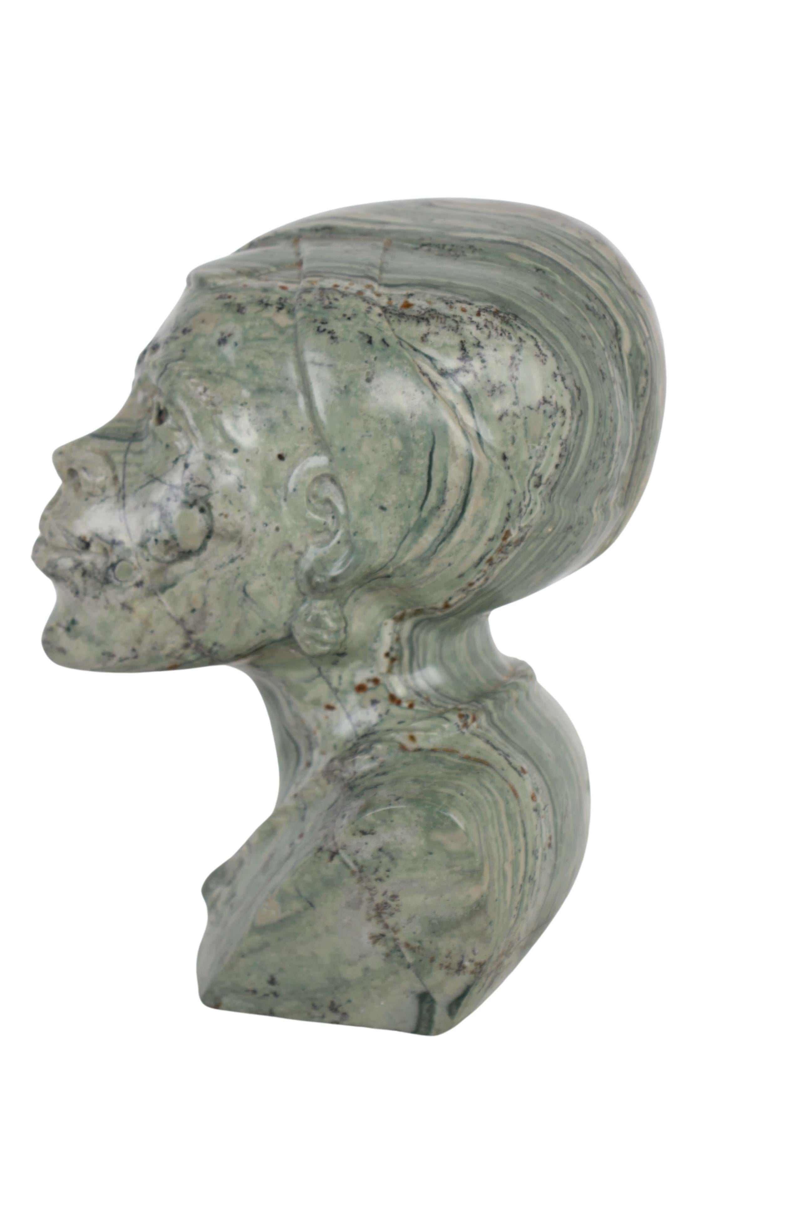 Shona Tribe Butter Jade Bust ~7.5" Tall (New 2024)