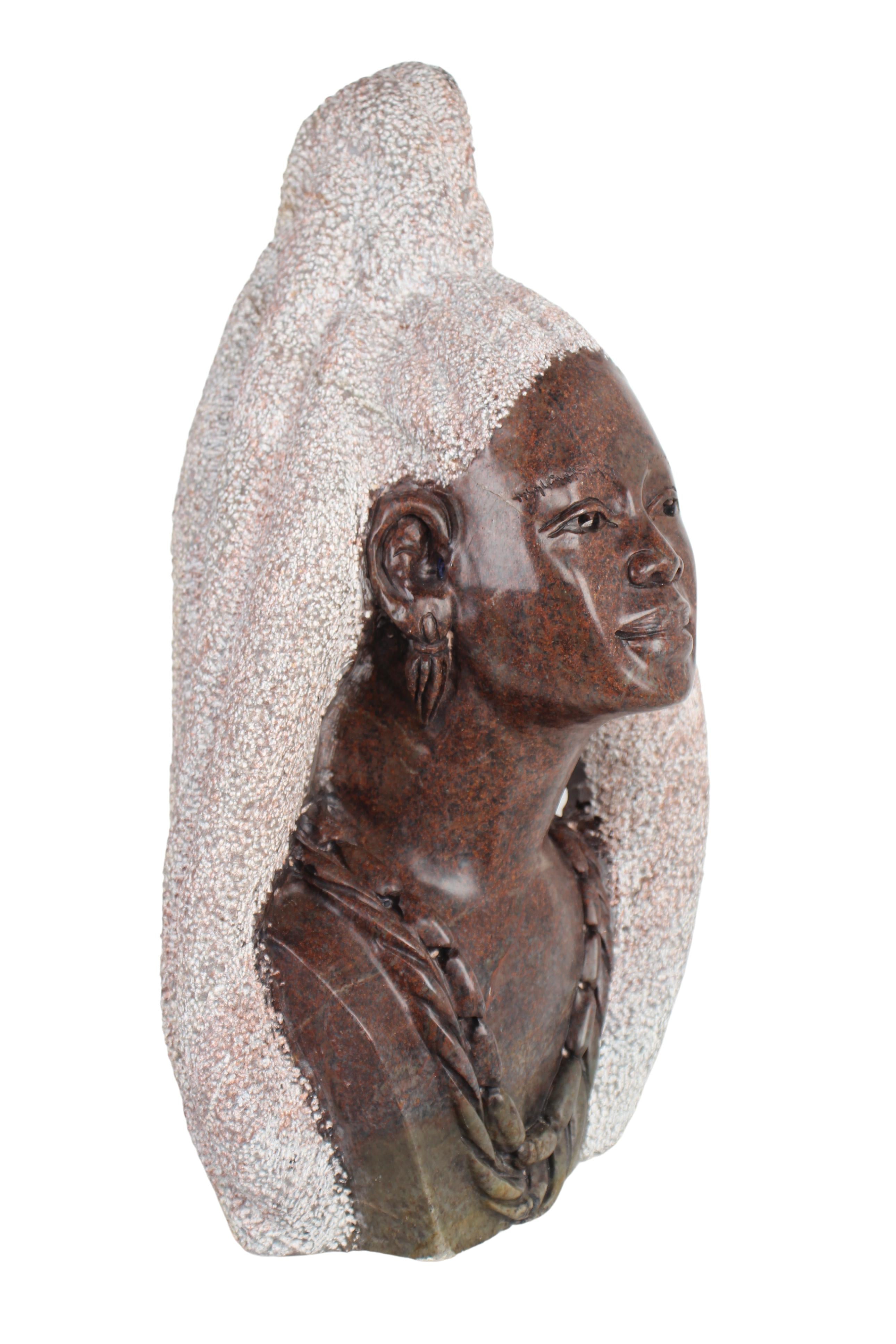 Shona Tribe Fruit Serpentine Stone Chief ~20.1" Tall (New 2024) - Shona Stone