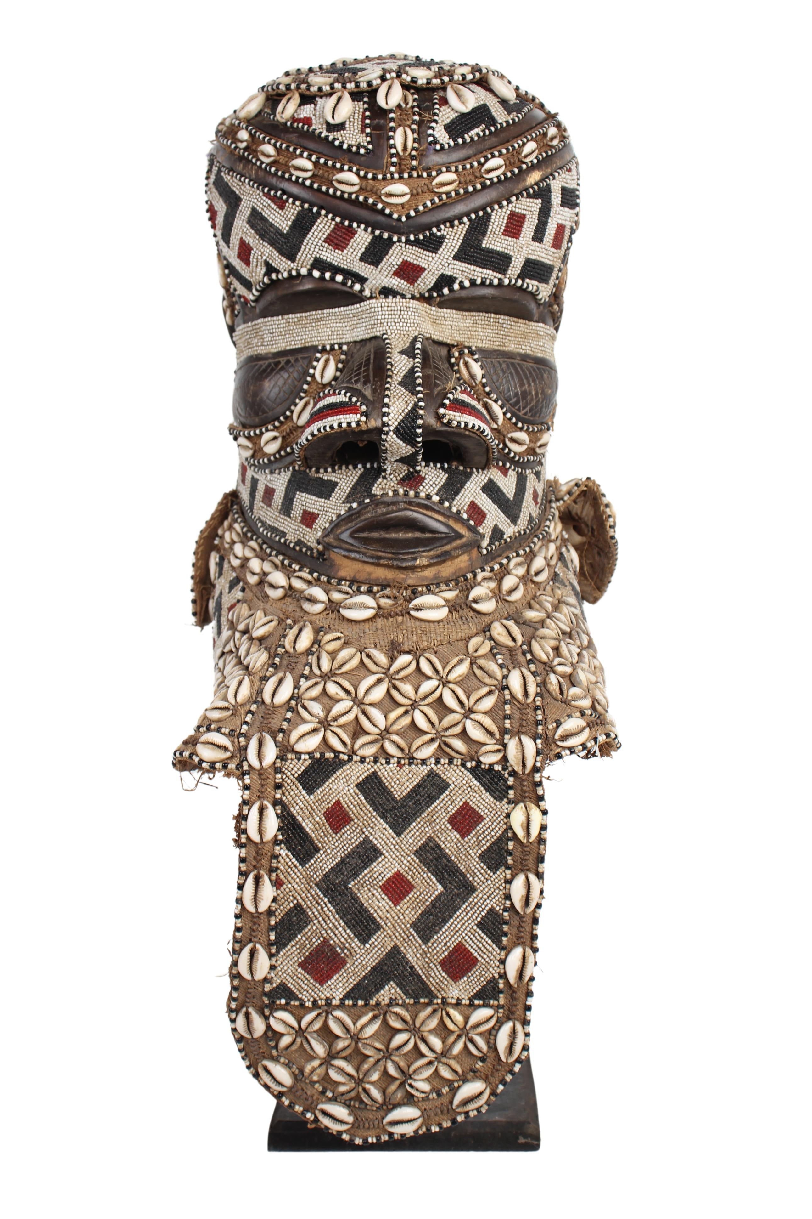 Kuba/Bakuba Tribe Mask ~24.4" Tall (New 2024) - West African Artifacts