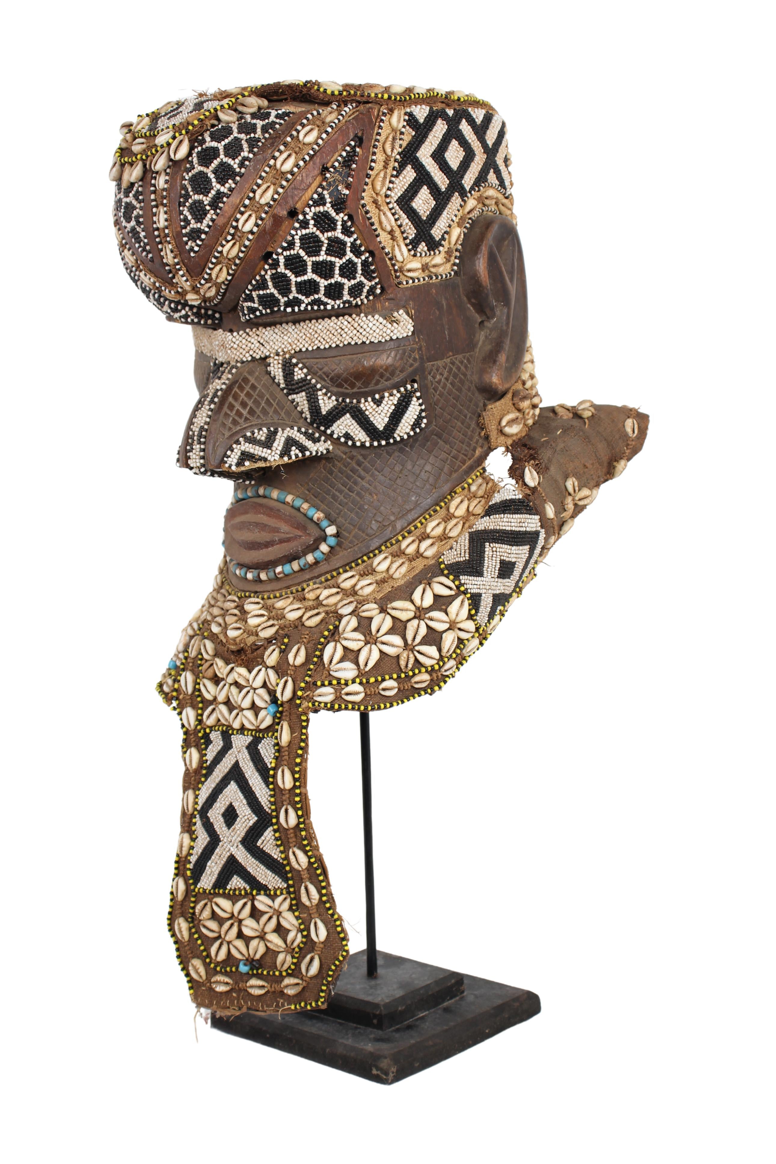 Kuba/Bakuba Tribe Mask ~24.4" Tall (New 2024) - West African Artifacts