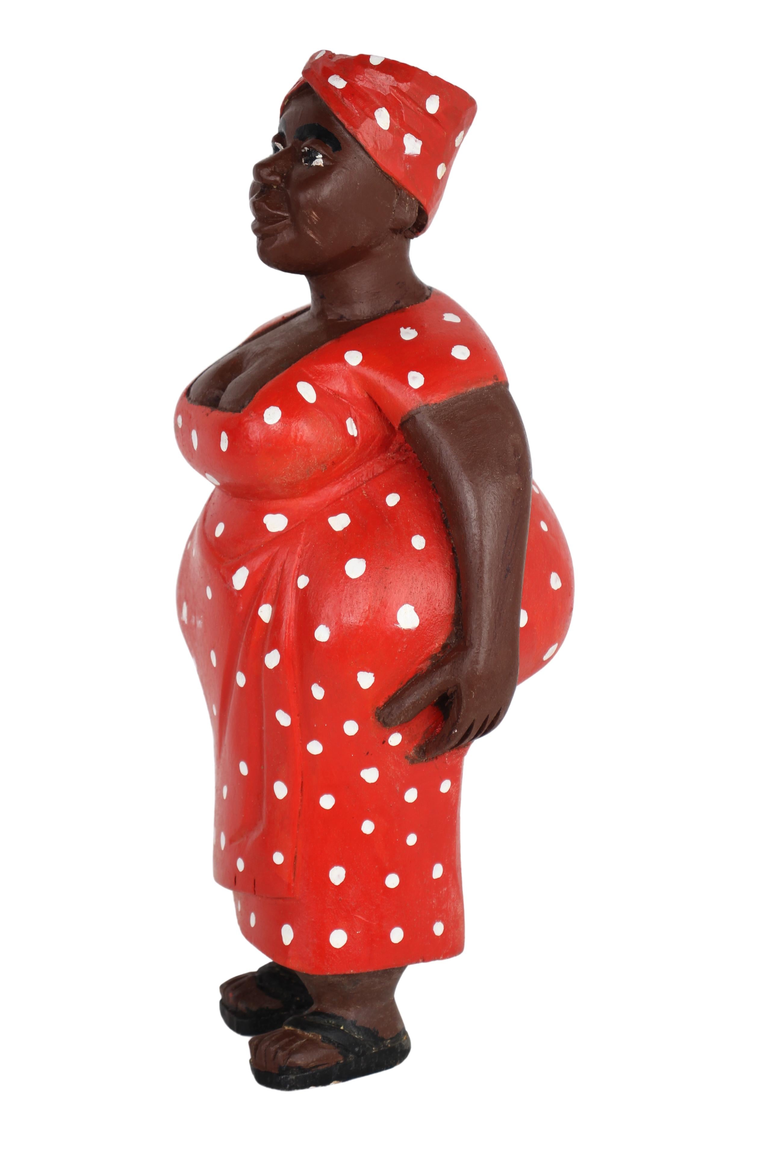 Baule Tribe African Colonial Figures ~17.7" Tall (New 2024) - West African Artifacts