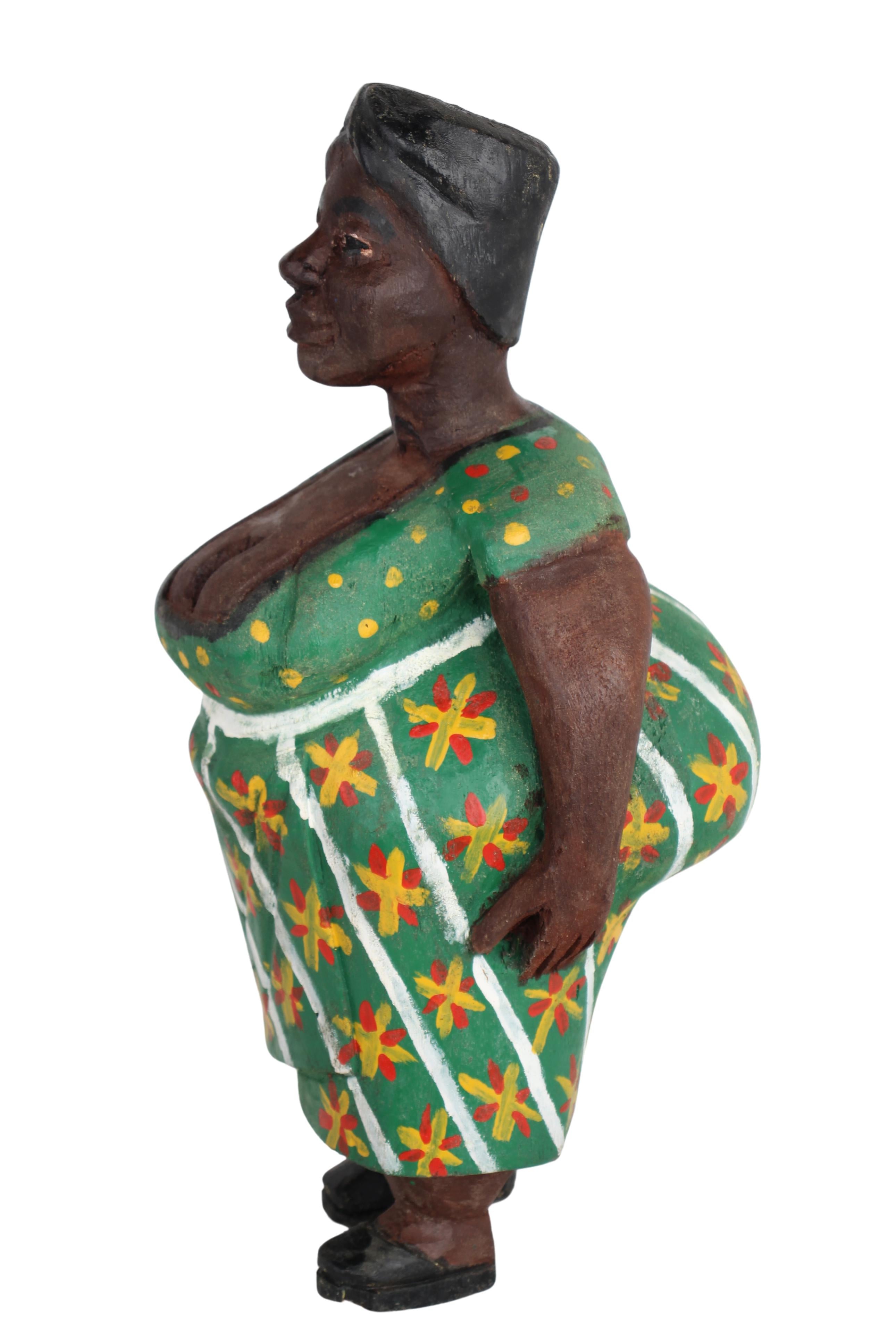 Baule Tribe African Colonial Figures ~16.5" Tall (New 2024) - West African Artifacts