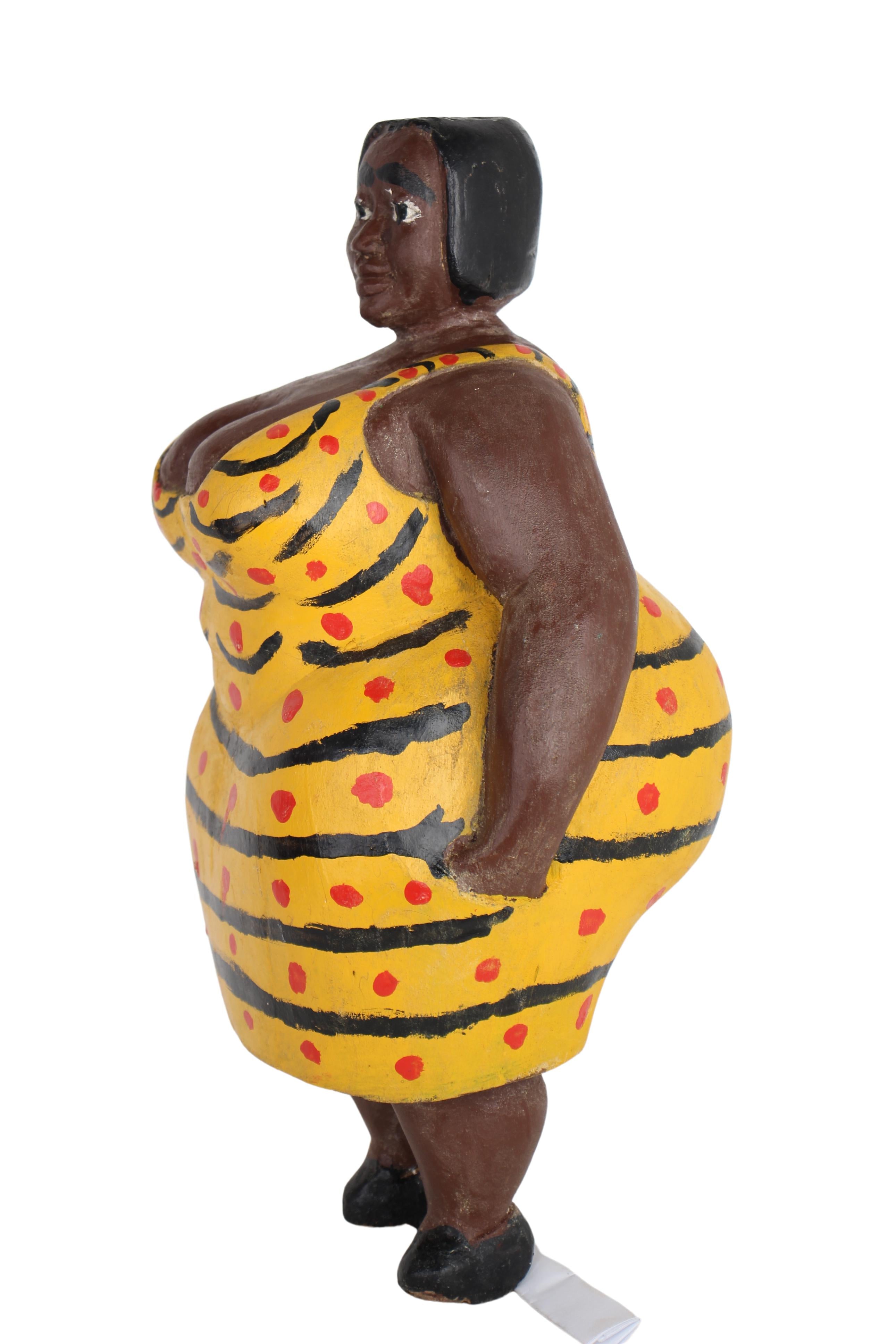 Baule Tribe African Colonial Figures ~15.7" Tall (New 2024) - West African Artifacts