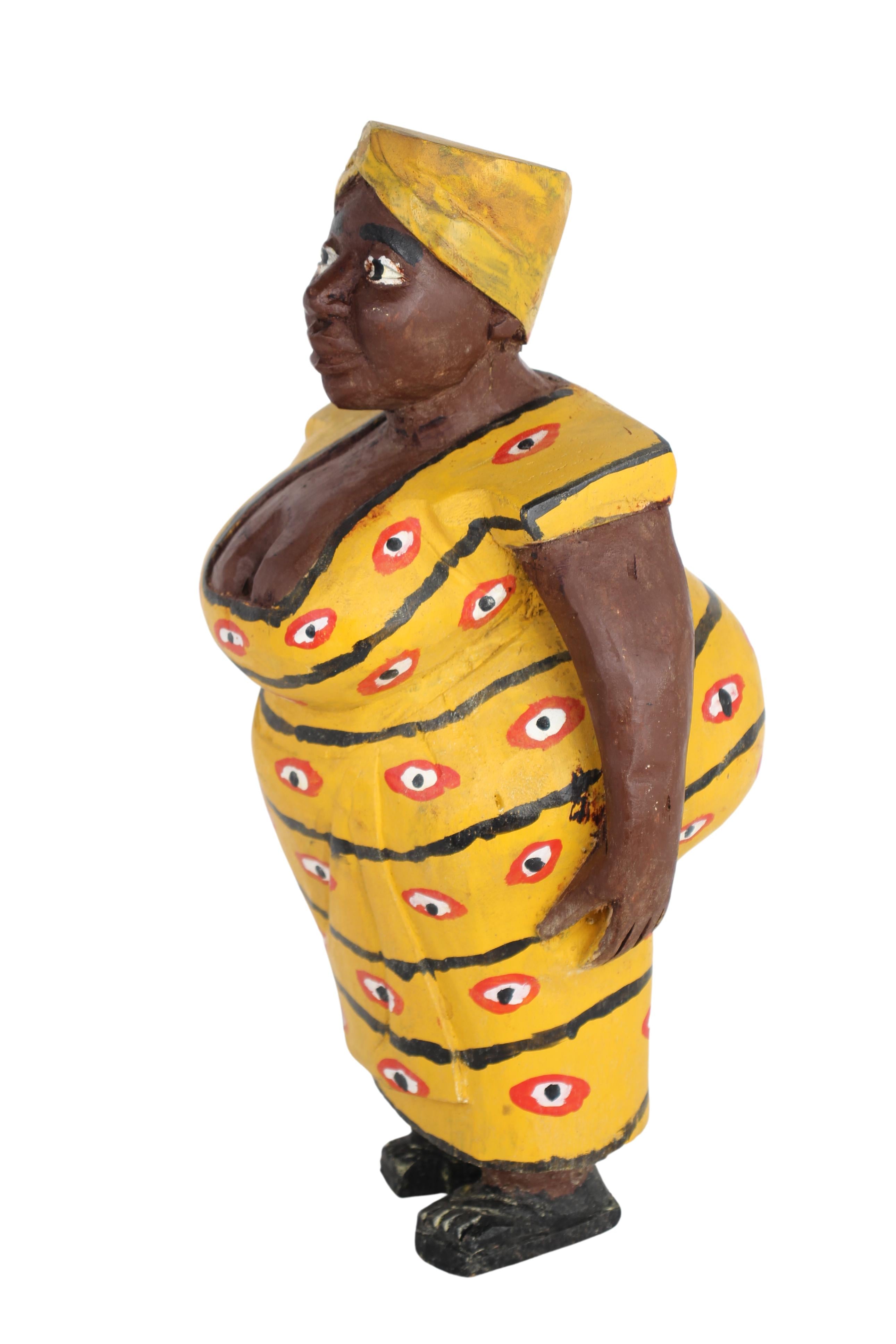 Baule Tribe African Colonial Figures ~16.5" Tall (New 2024) - West African Artifacts