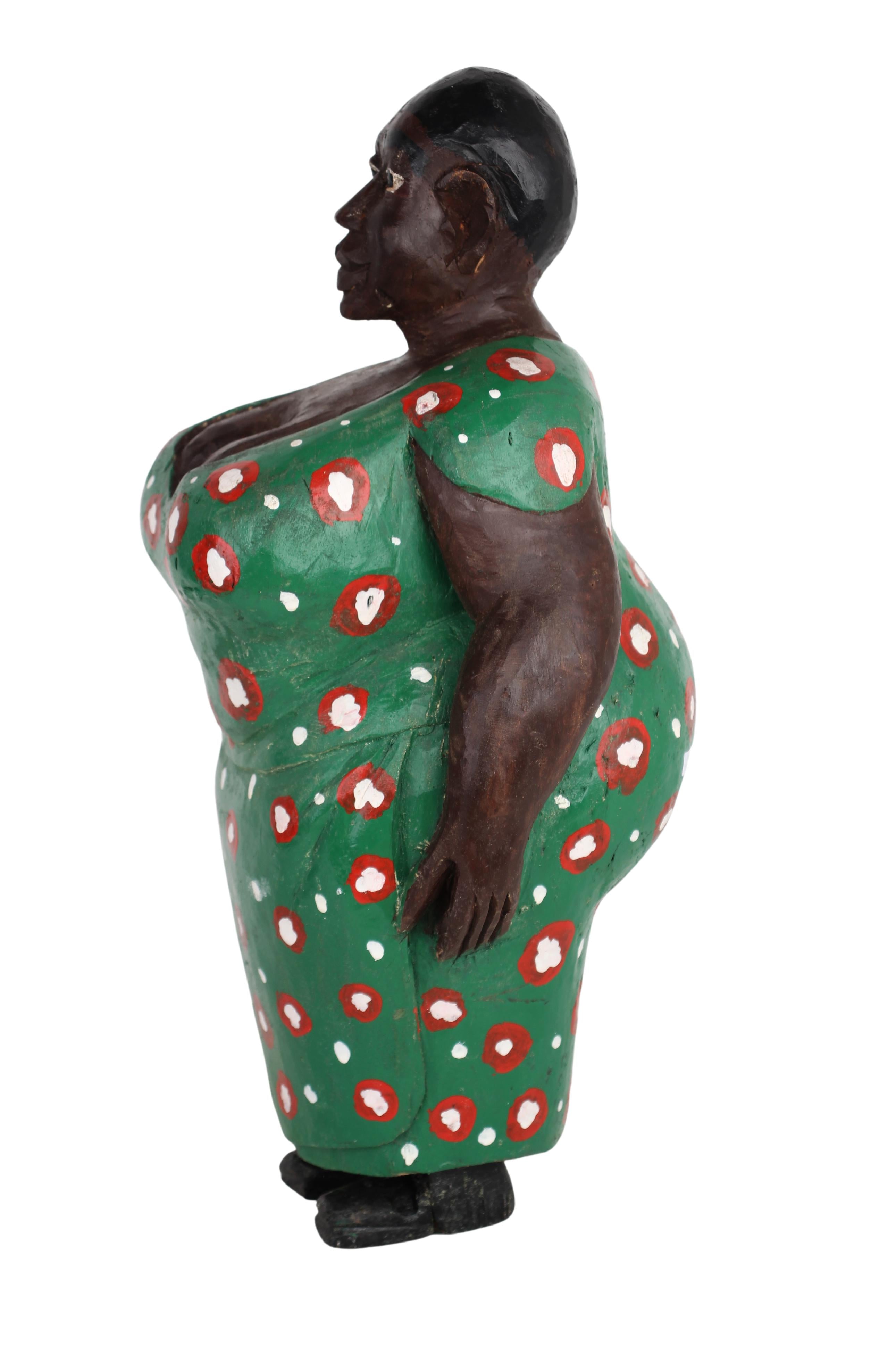 Baule Tribe African Colonial Figures ~18.9" Tall (New 2024) - West African Artifacts