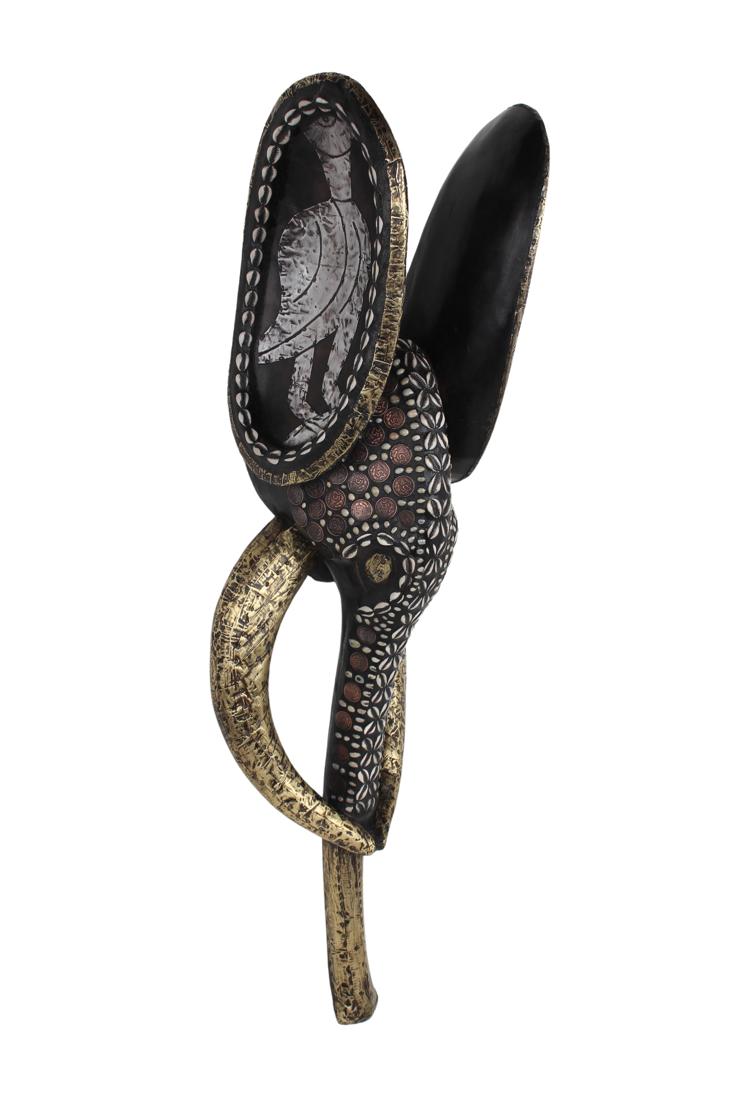 Babanki Tribe Elephant Mask ~43.3" Tall (New 2024)