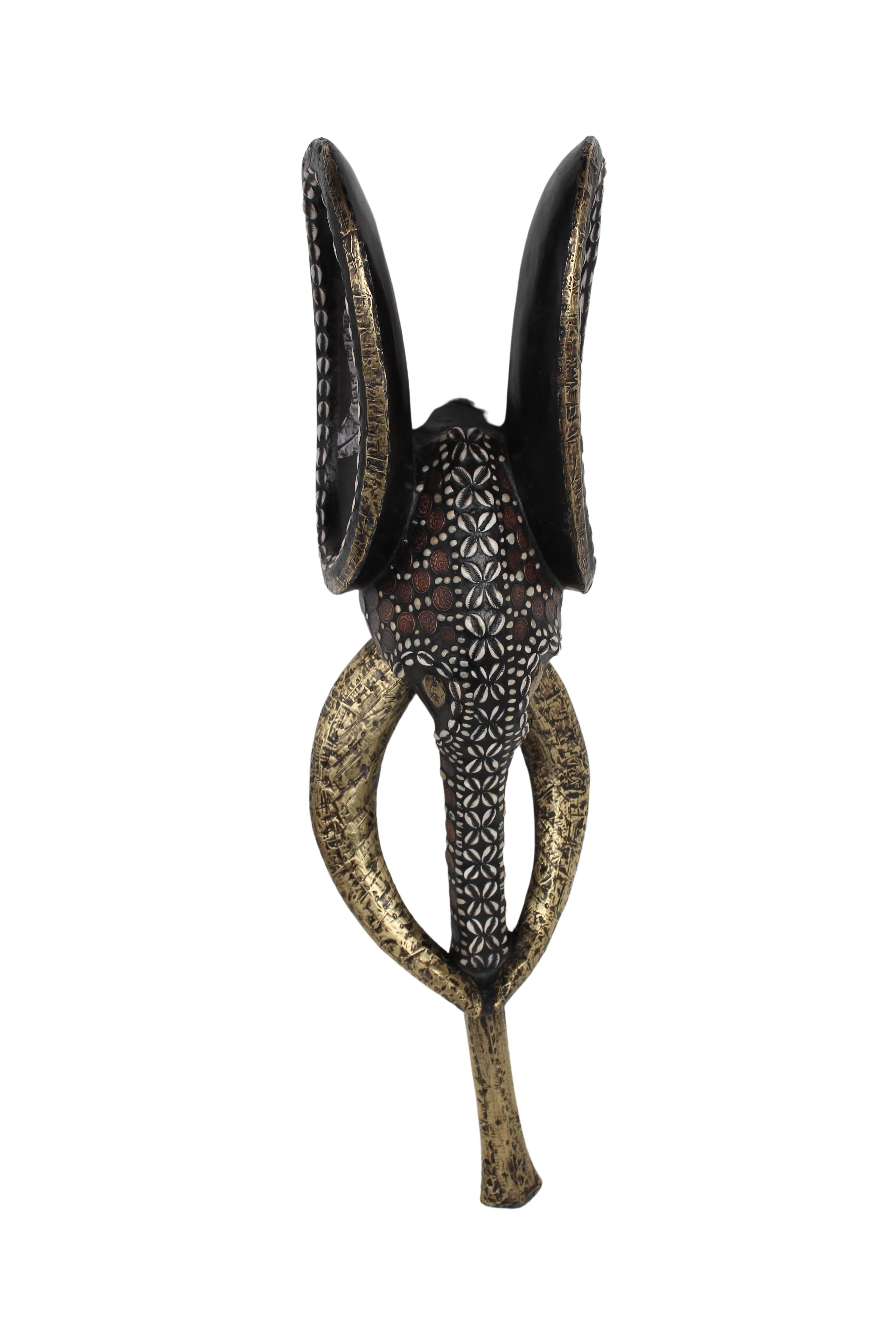 Babanki Tribe Elephant Mask ~43.3" Tall (New 2024) - West African Artifacts