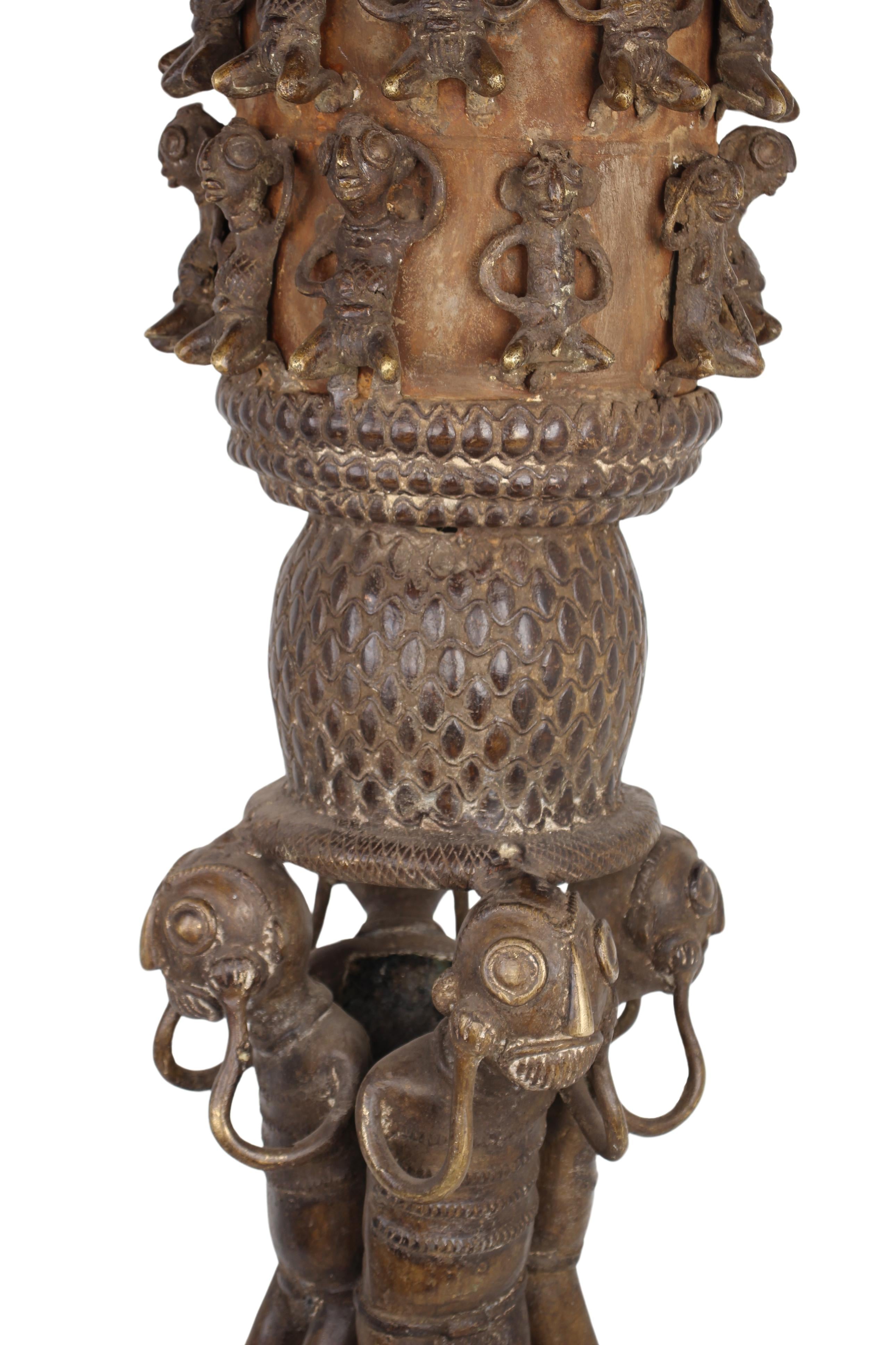 Sao/Kotoko Tribe Bronze Pot ~57.1" Tall (New 2024) - West African Artifacts