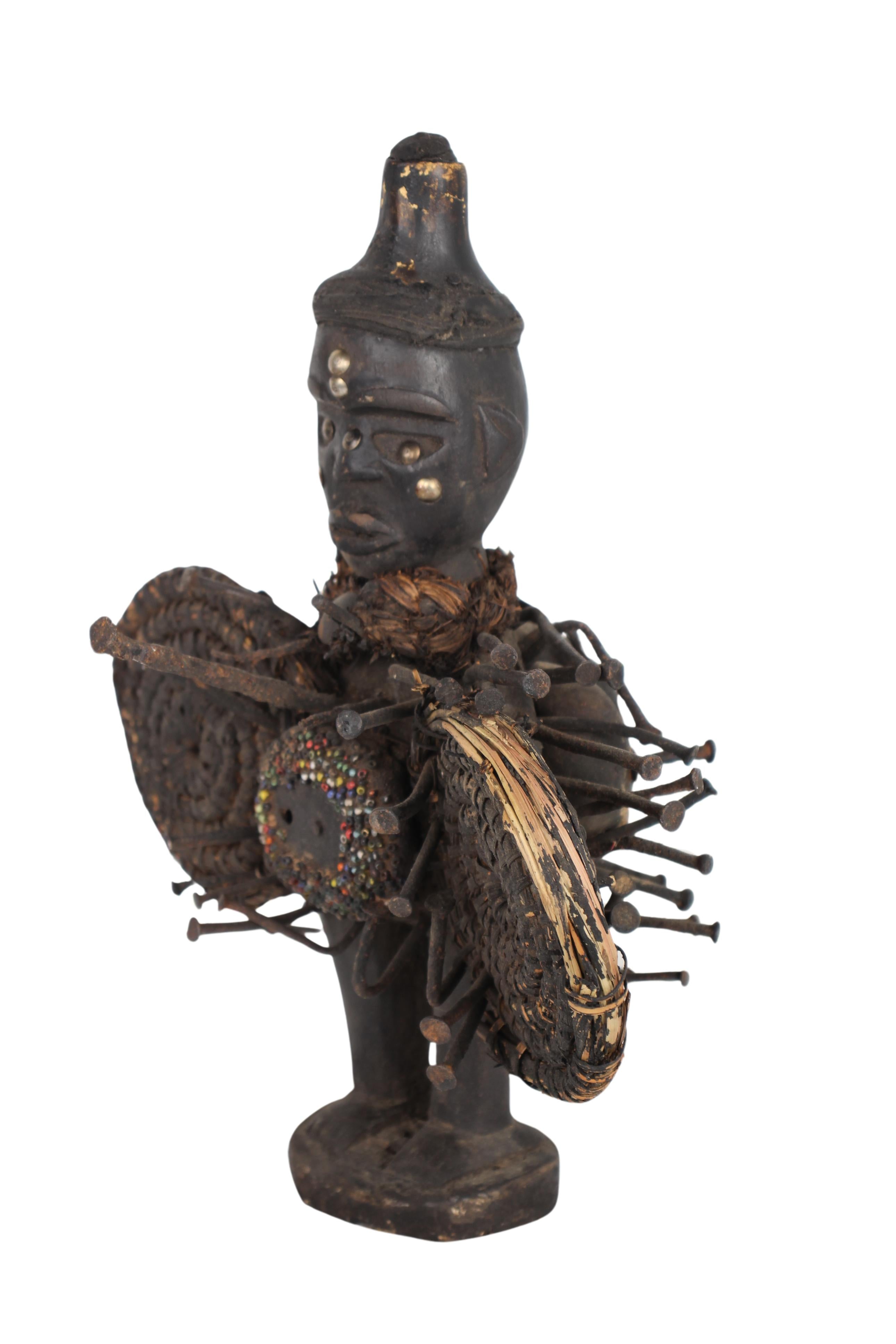 Bakongo Tribe Fetishes ~13.4" Tall (New 2024) - West African Artifacts