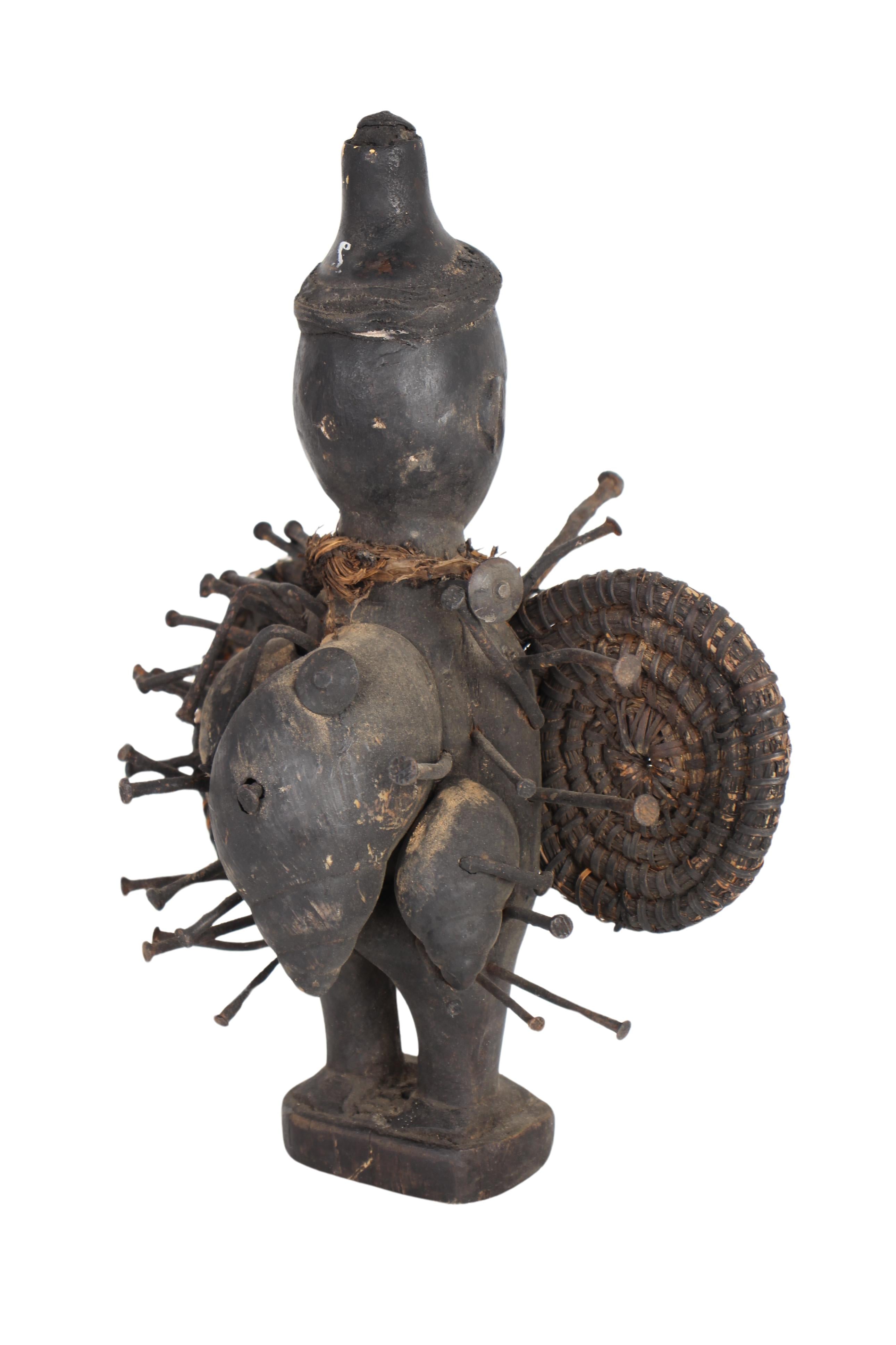 Bakongo Tribe Fetishes ~13.4" Tall (New 2024) - West African Artifacts