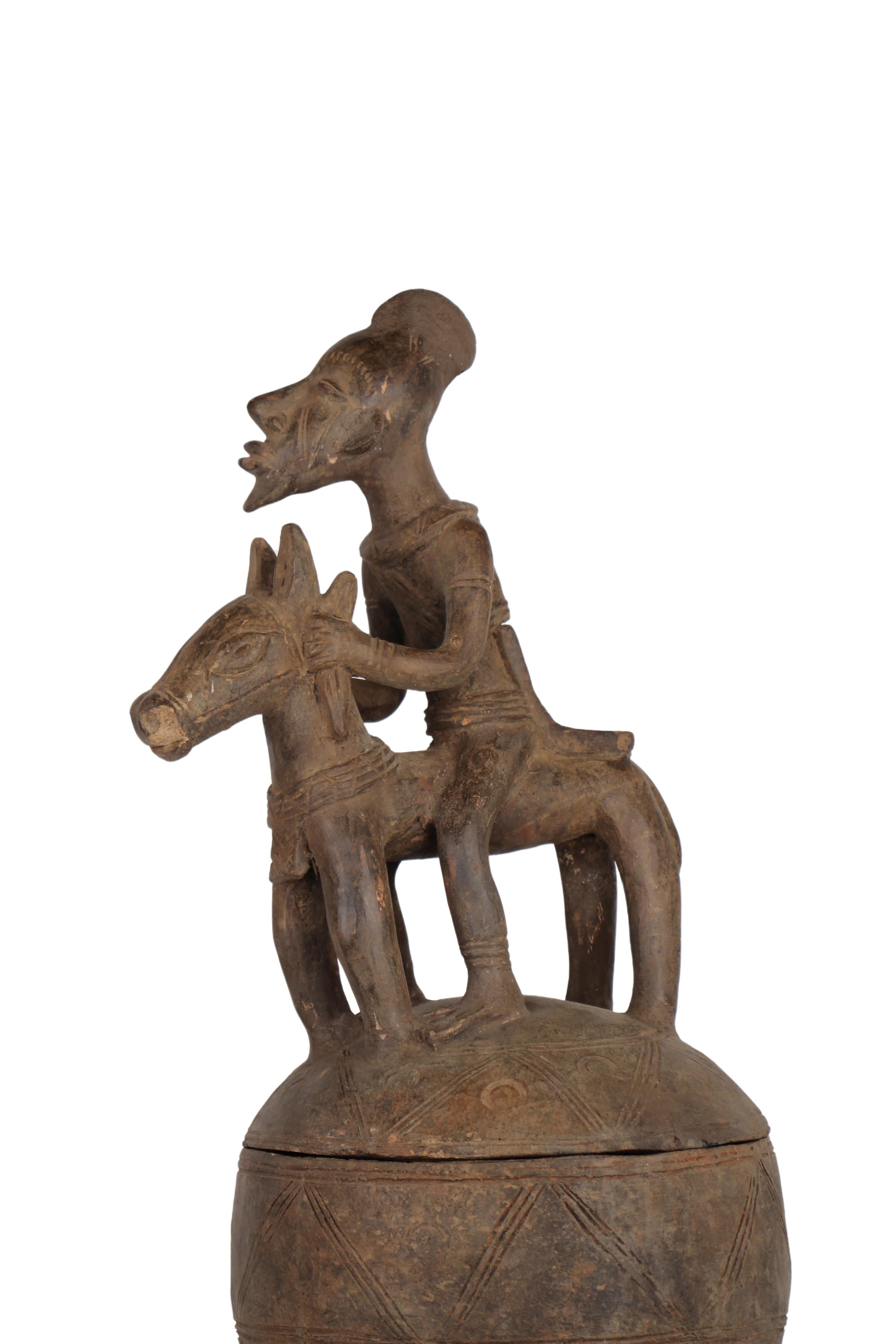 Dogon Tribe Terracotta Sculpture ~33.9" Tall (New 2024) - West African Artifacts