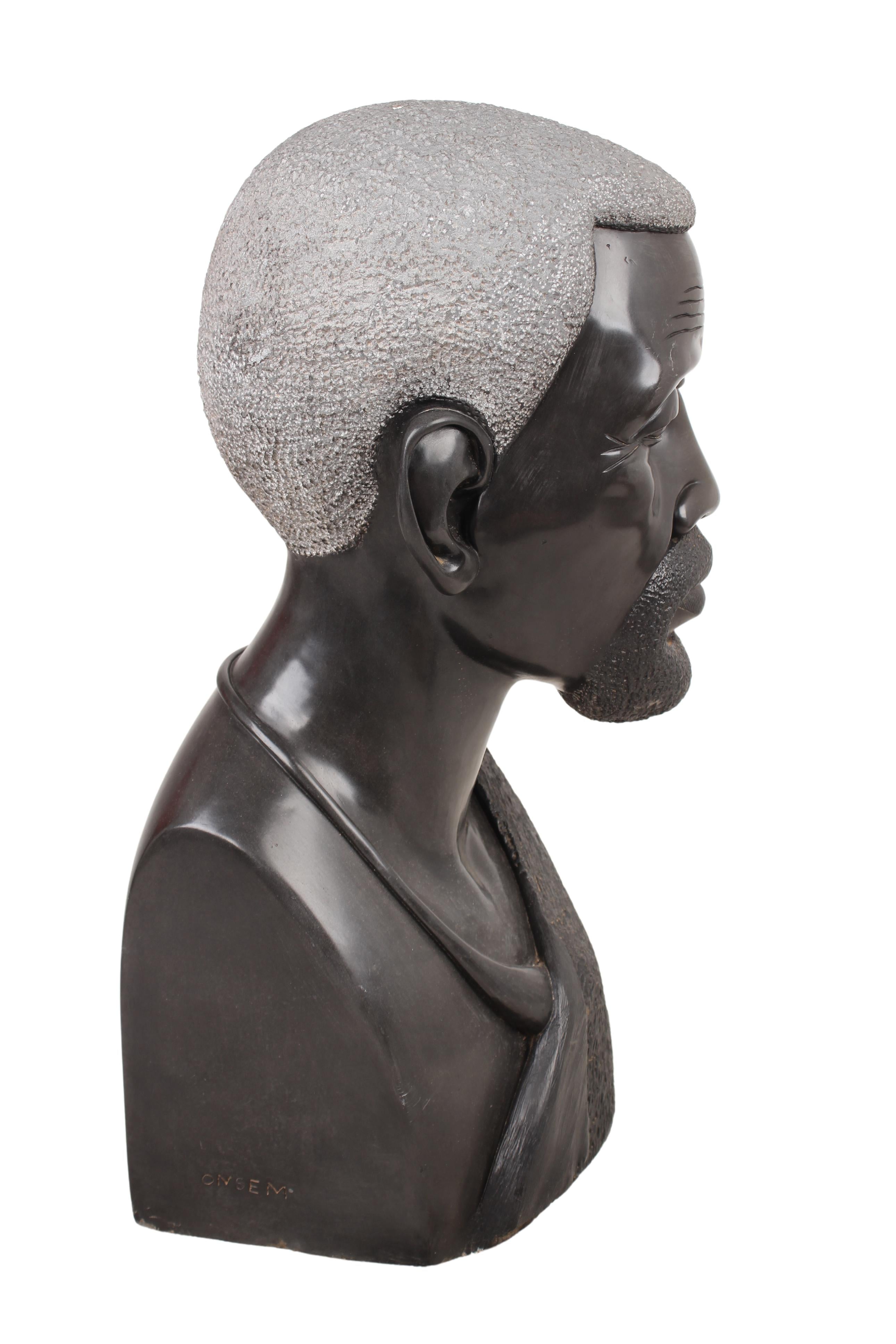 Shona Tribe Wonderstone Chief Bust ~24.8" Tall (New 2024) - Shona Stone