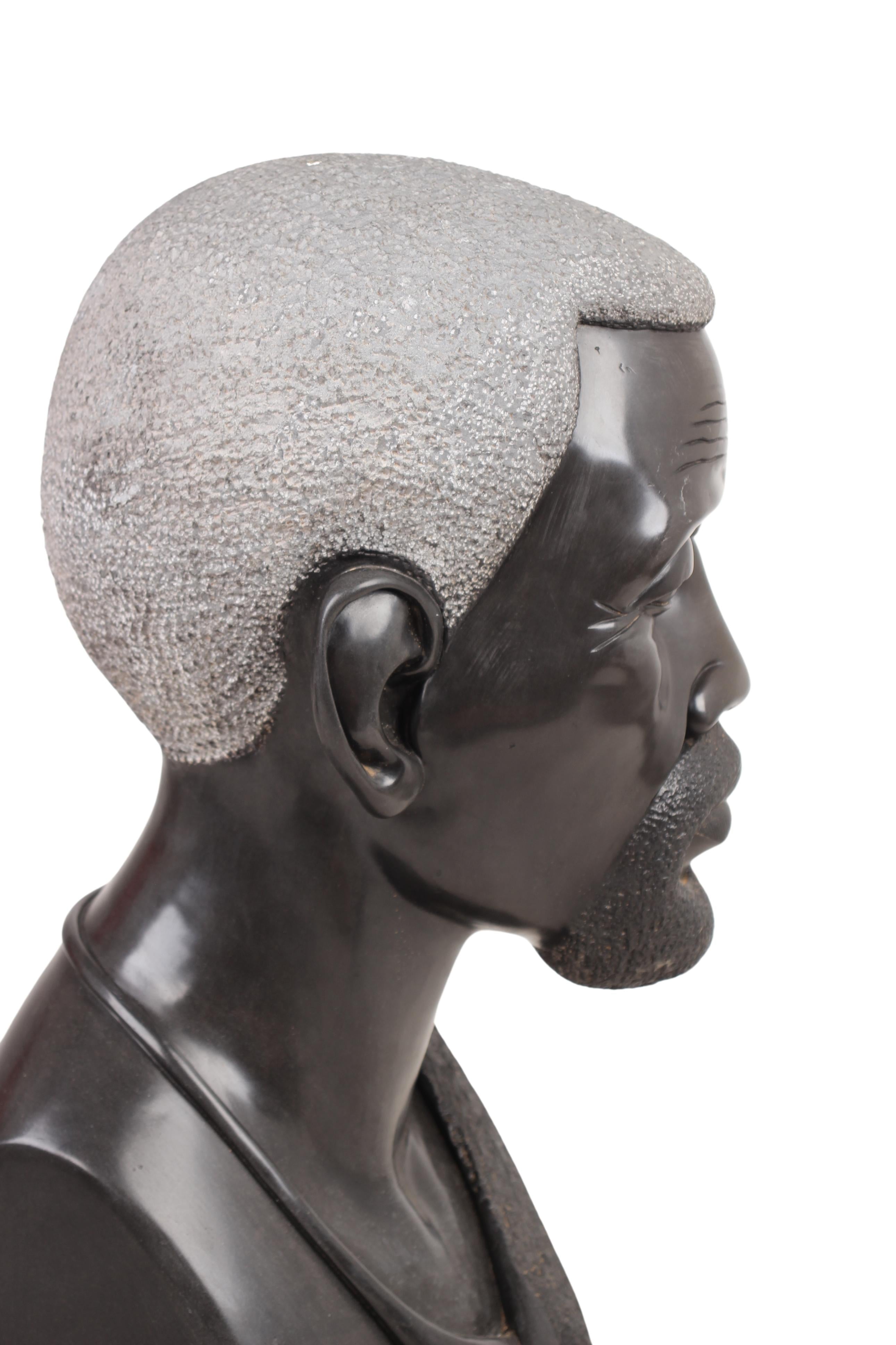 Shona Tribe Wonderstone Chief Bust ~24.8" Tall (New 2024) - Shona Stone