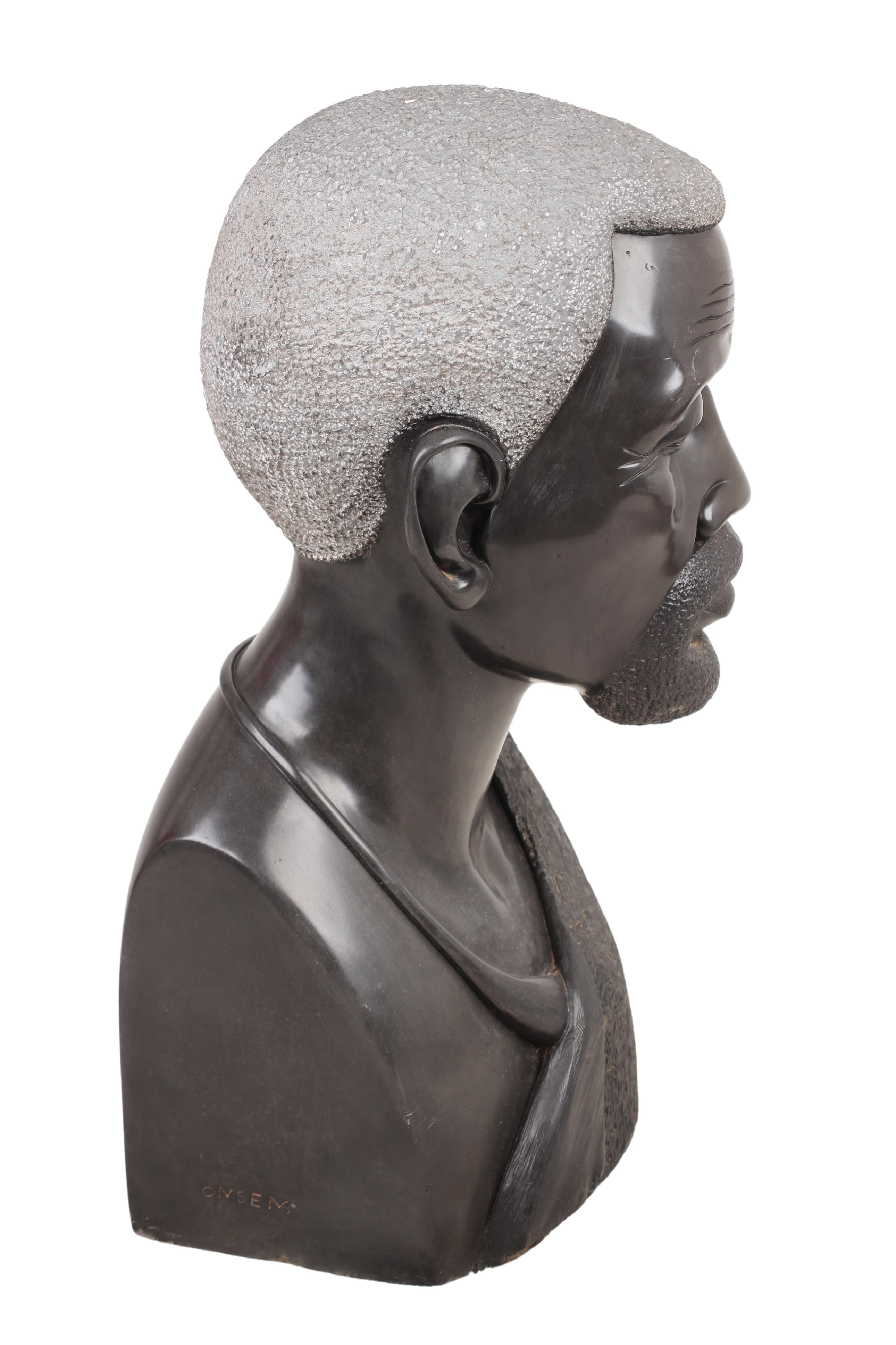 Shona Tribe Wonderstone Chief Bust ~24.8" Tall (New 2024) - Shona Stone