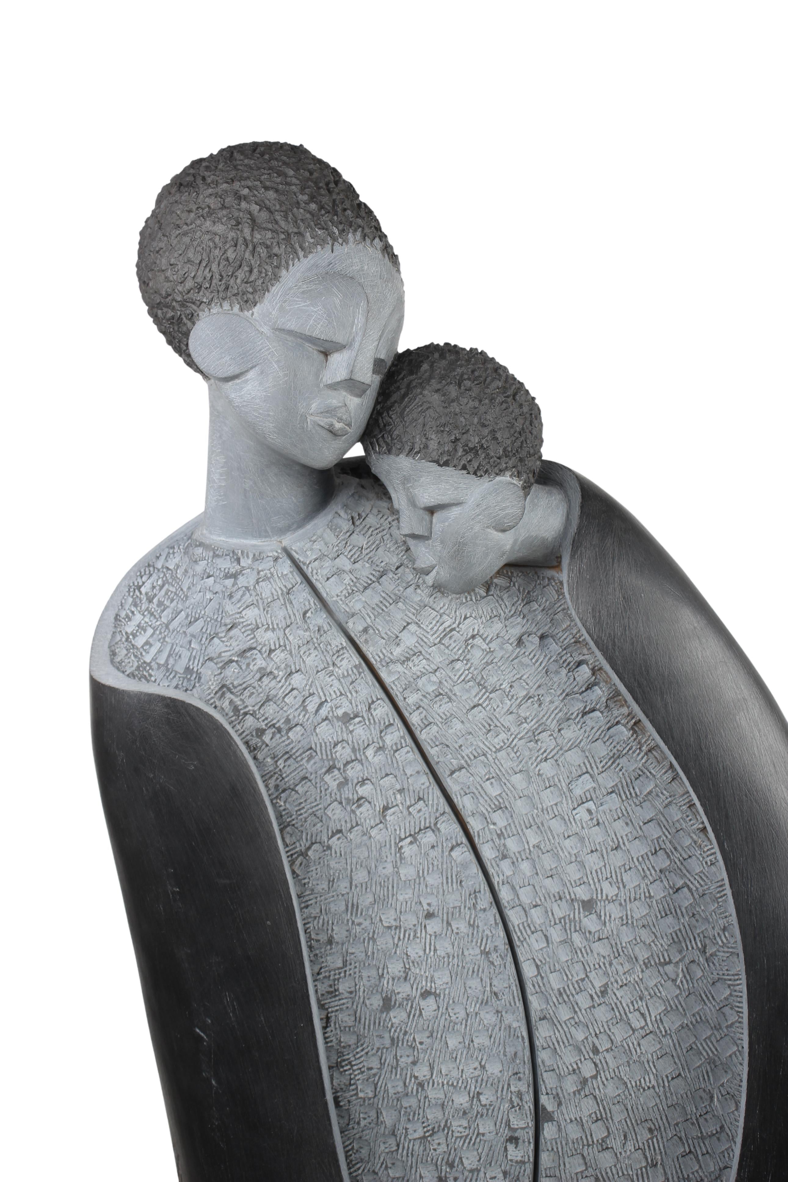 Shona Tribe Springstone Mother and Child ~42.5" Tall (New 2024)