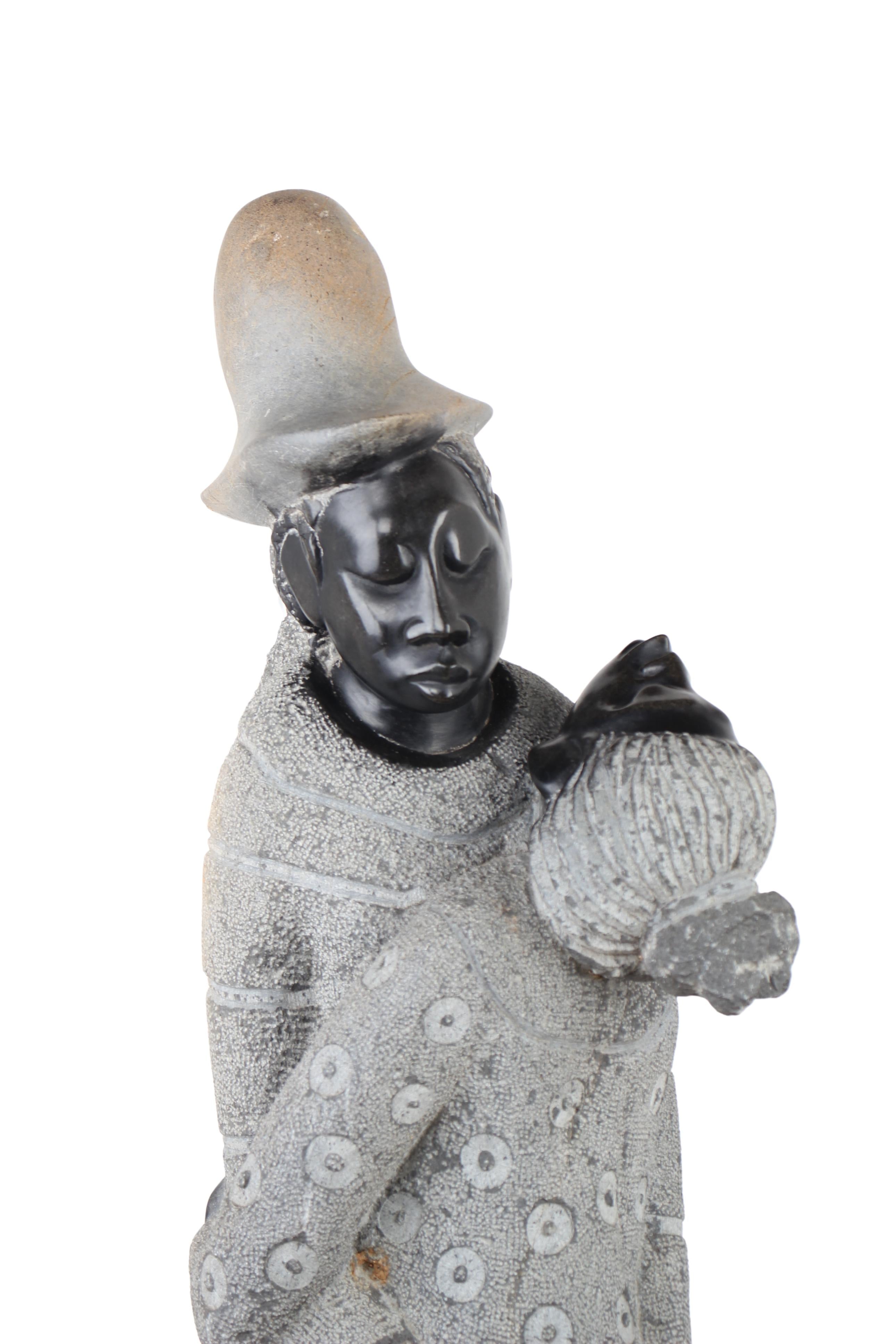 Shona Tribe Springstone Couple ~48" Tall (New 2024) - Shona Stone