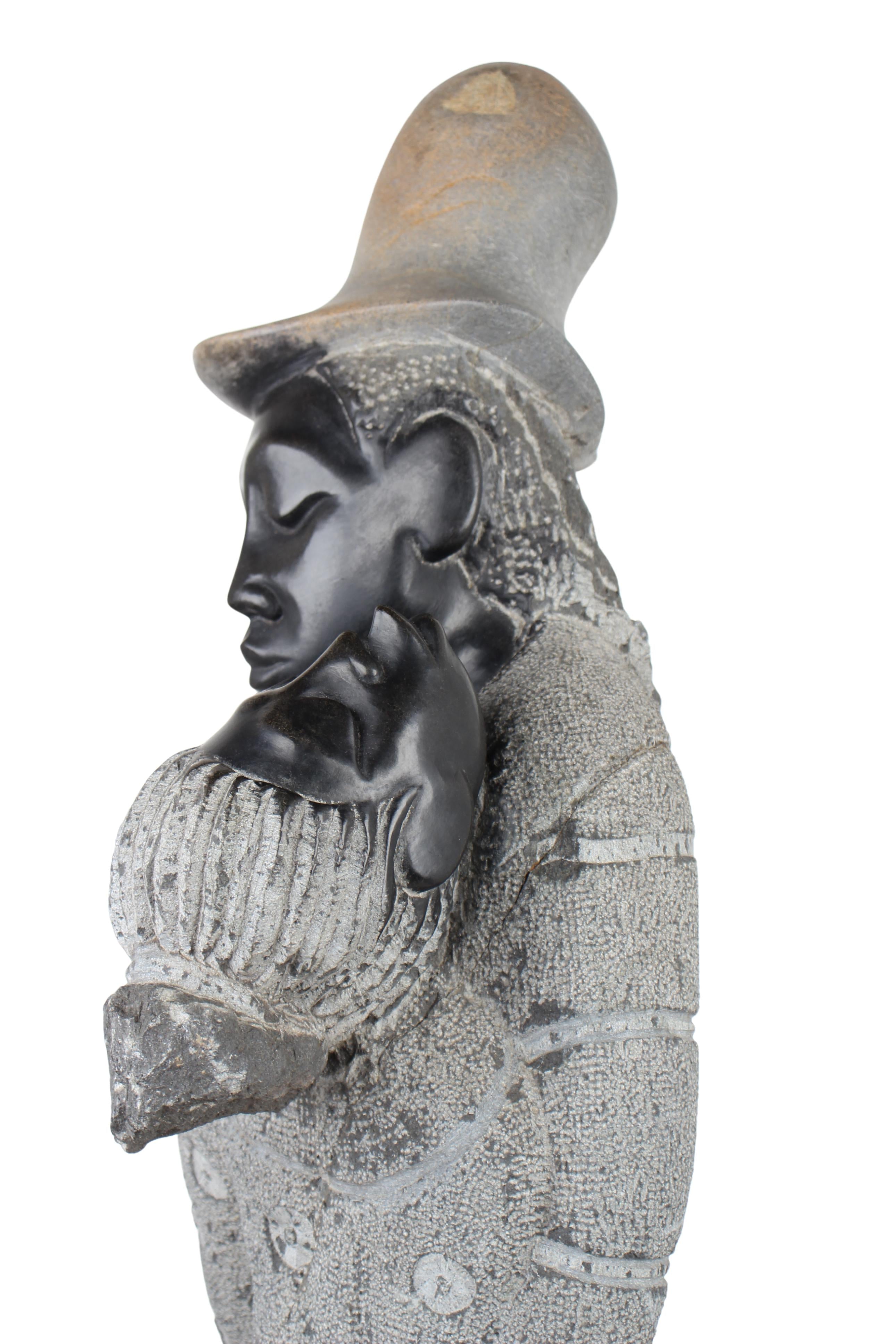 Shona Tribe Springstone Couple ~48" Tall (New 2024) - Shona Stone