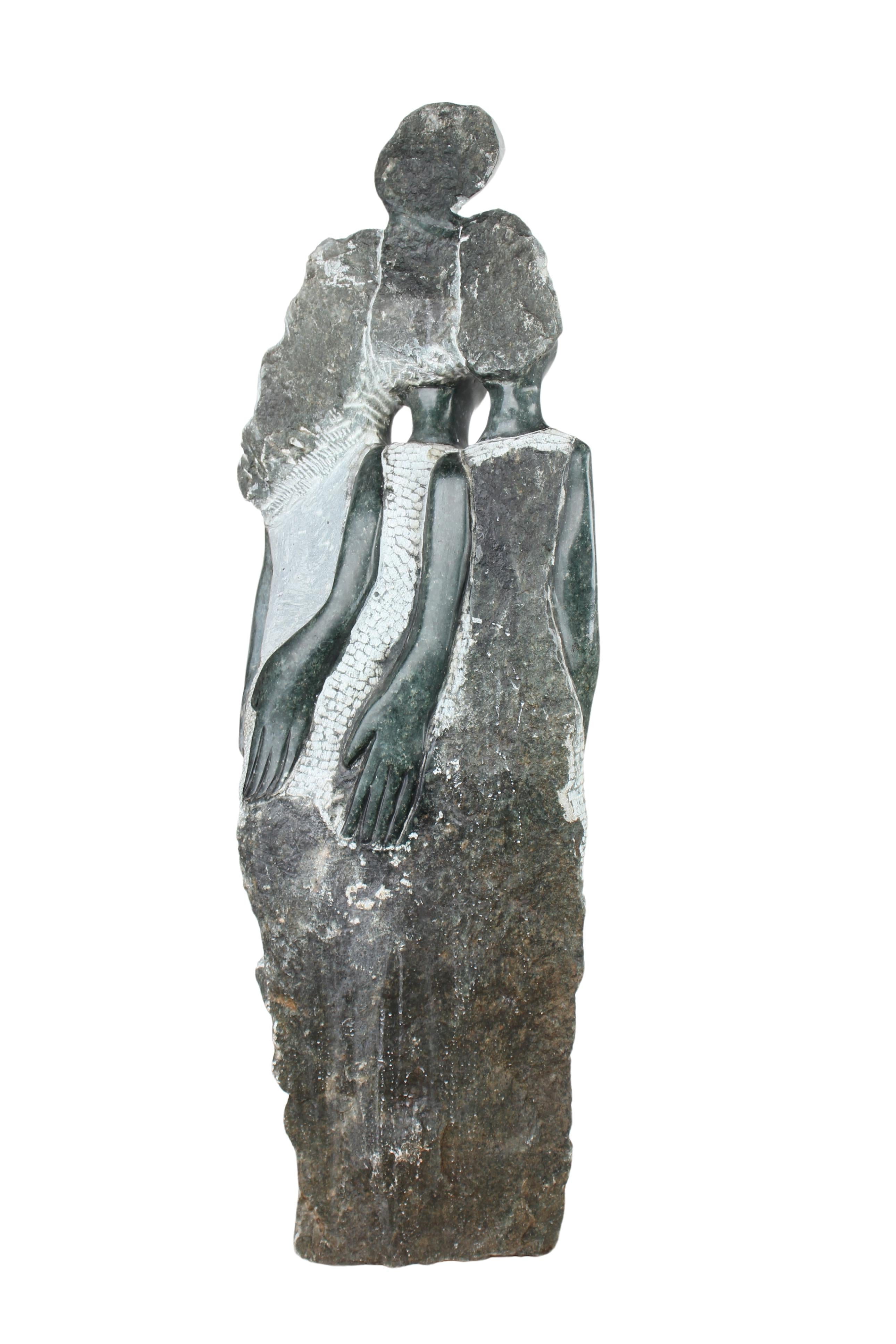 Shona Tribe Opal Stone Sisters ~46.5" Tall (New 2024) - Shona Stone