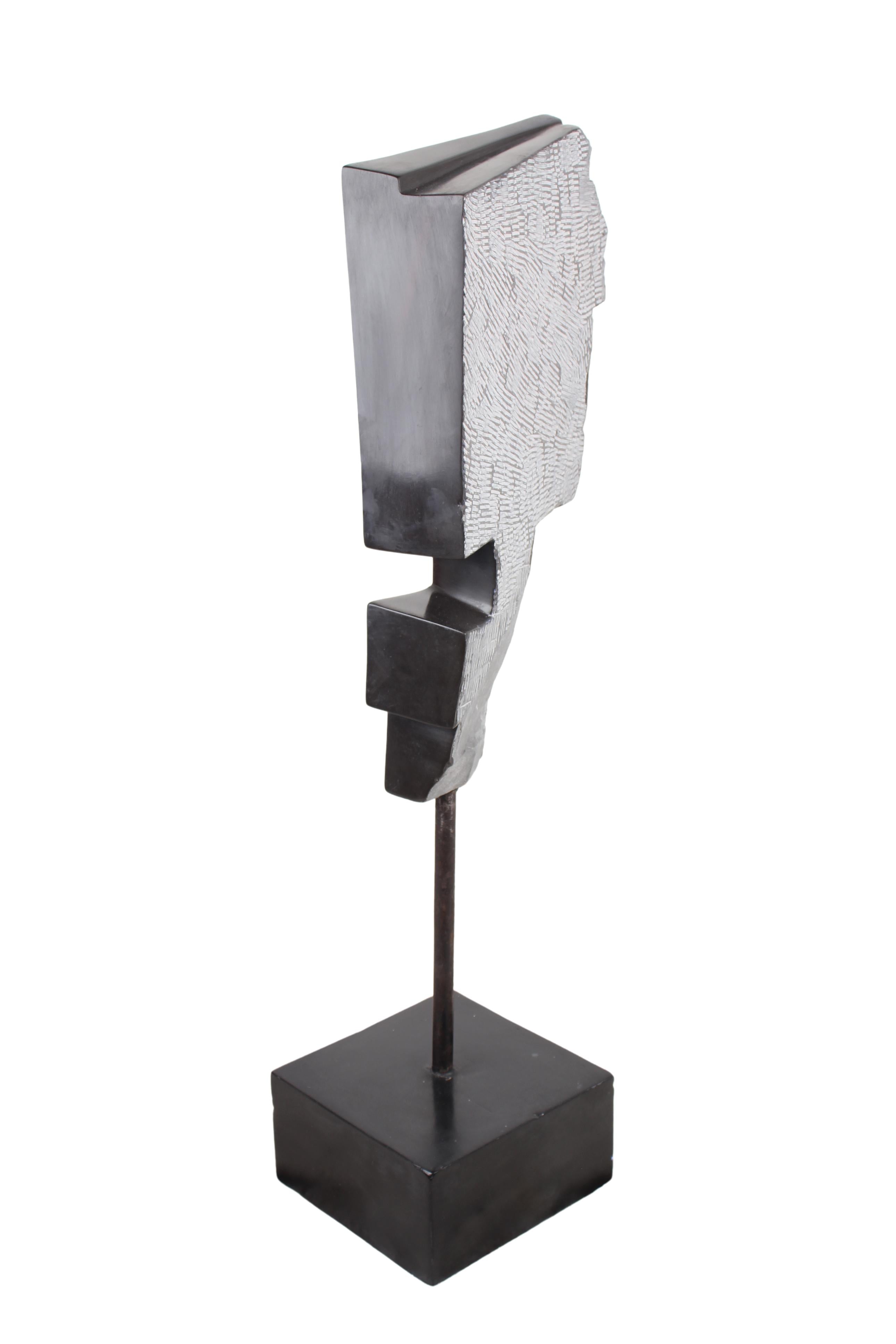 Shona Tribe Wonderstone Cubist Face Sculpture ~37.8" Tall (New 2024) - Shona Stone