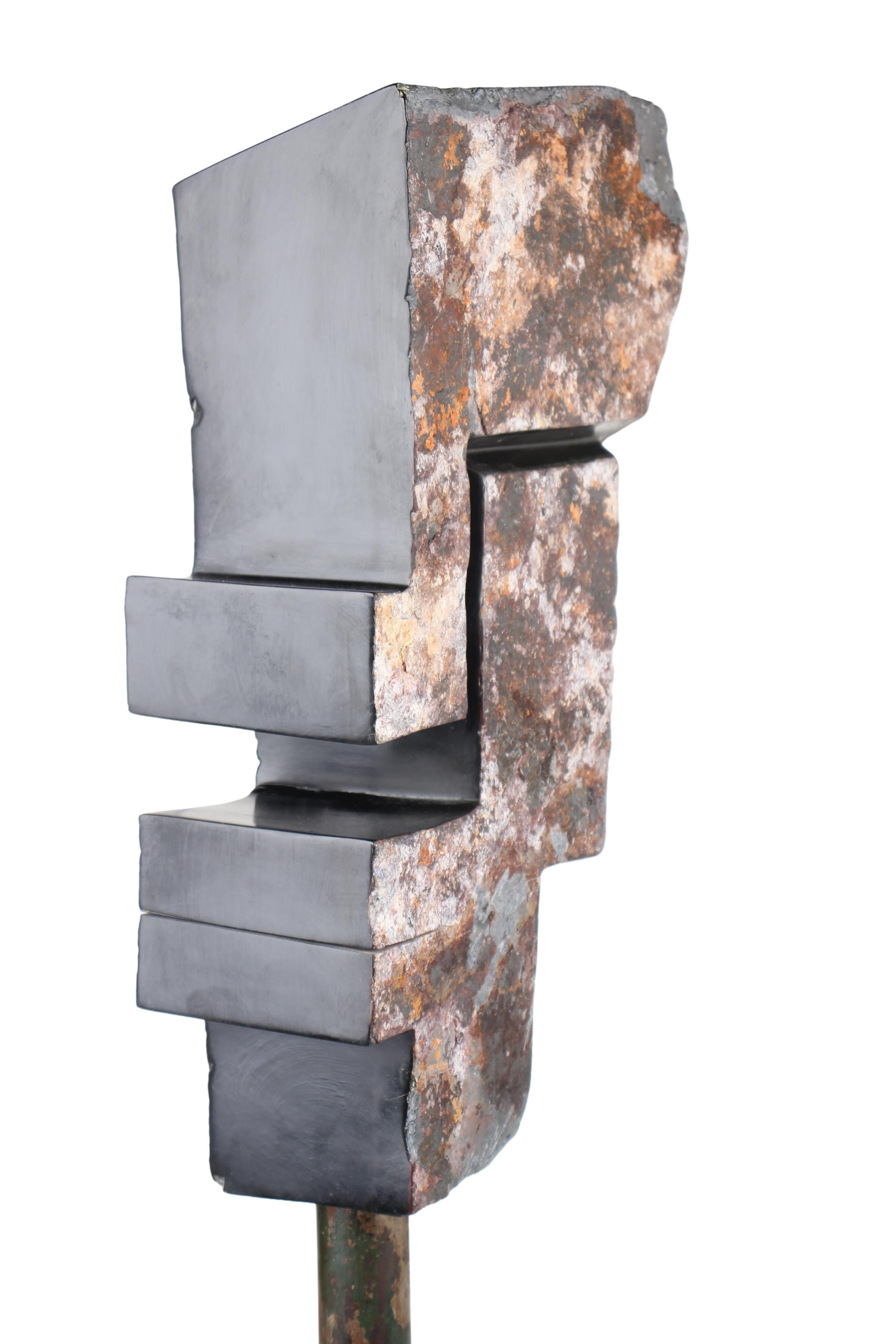 Shona Tribe Wonderstone Cubist Face Sculpture ~46.5" Tall (New 2024) - Shona Stone