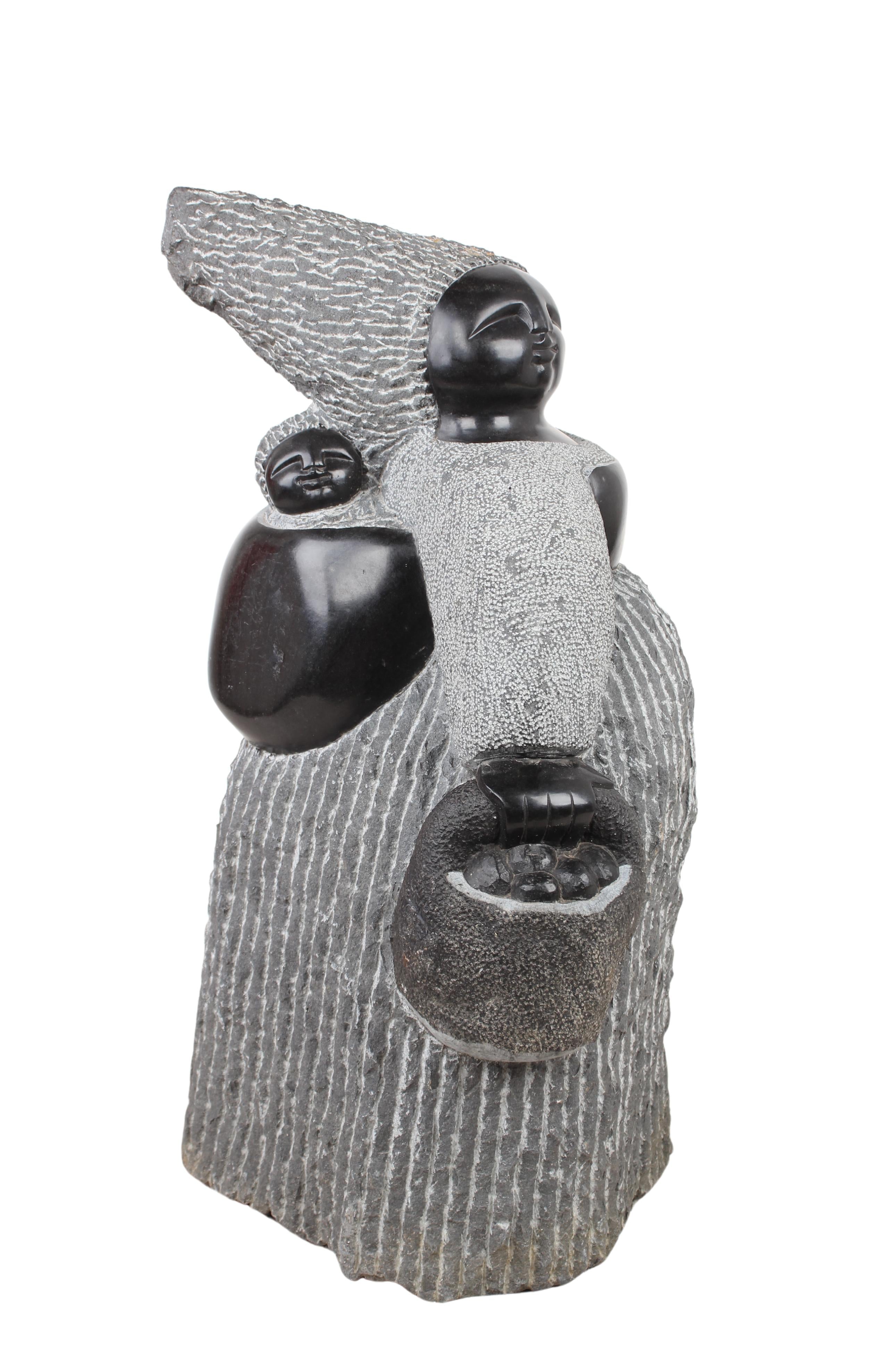 Shona Tribe Springstone Fat Mamas ~24.8" Tall (New 2024) - Shona Stone