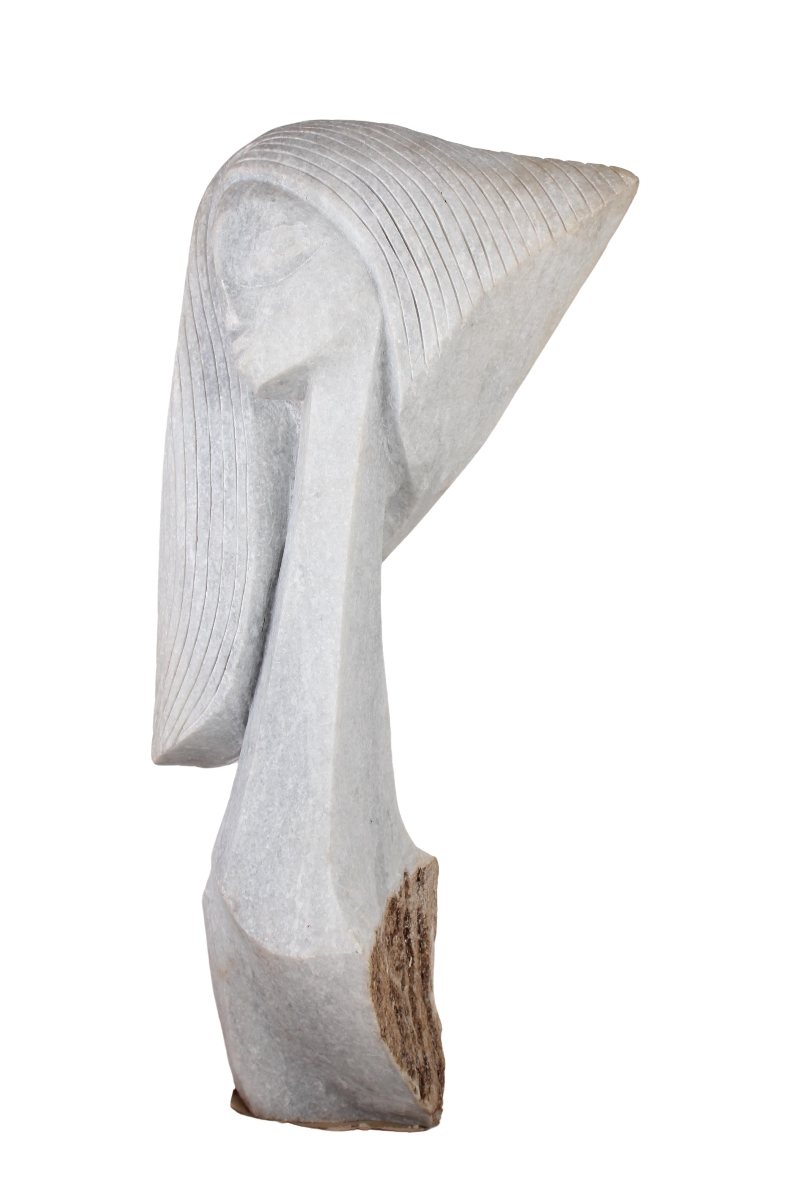 Shona Tribe Dolomite Stone Princess ~41.7" Tall (New 2024) - Shona Stone