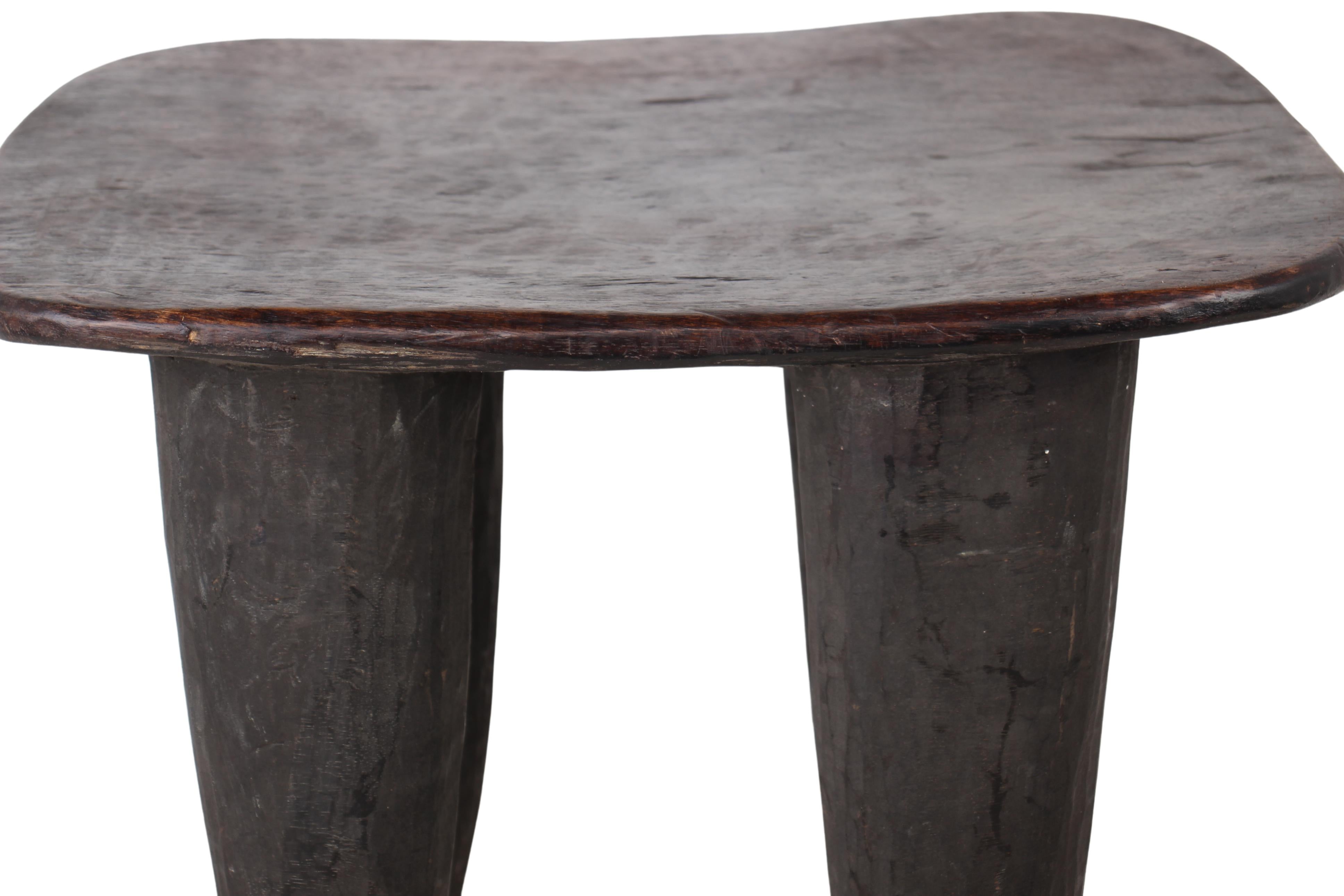 Senufo Tribe Wooden Stool ~18.9" Tall (New 2024) - West African Artifacts