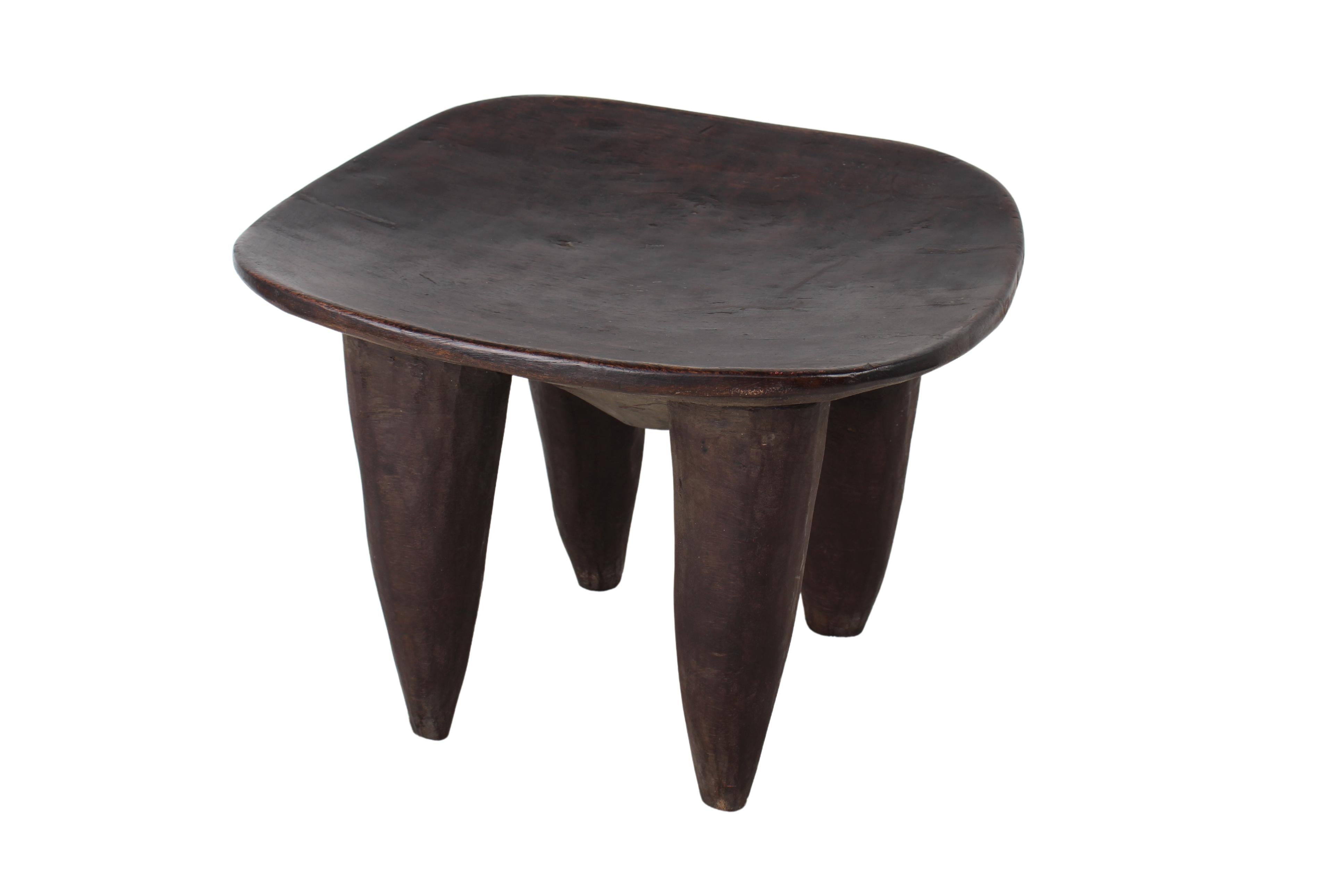 Bamileke Tribe Wooden Stool ~16.1" Tall (New 2024)