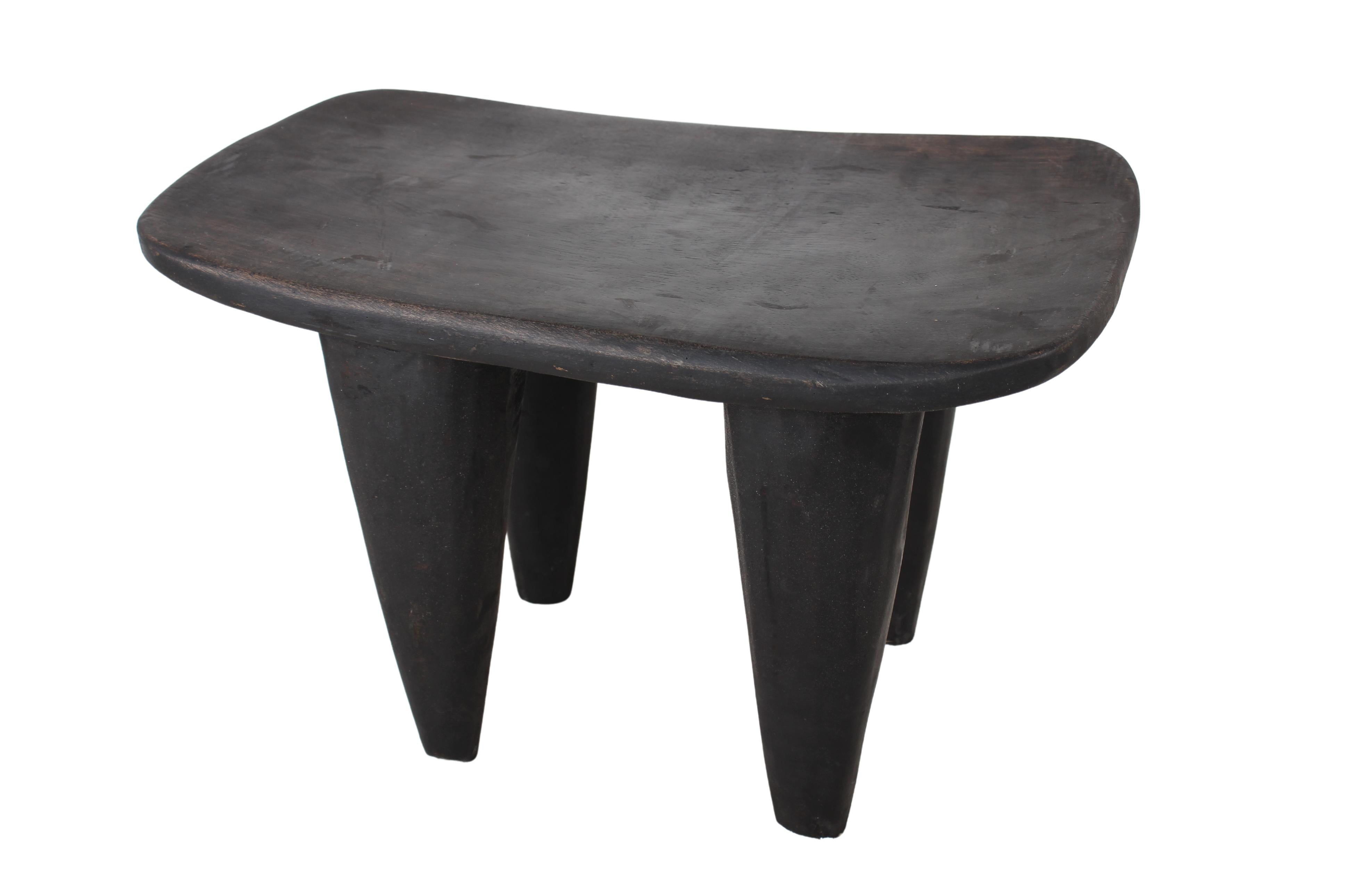 Bamileke Tribe Wooden Stool ~14.8" Tall (New 2024)