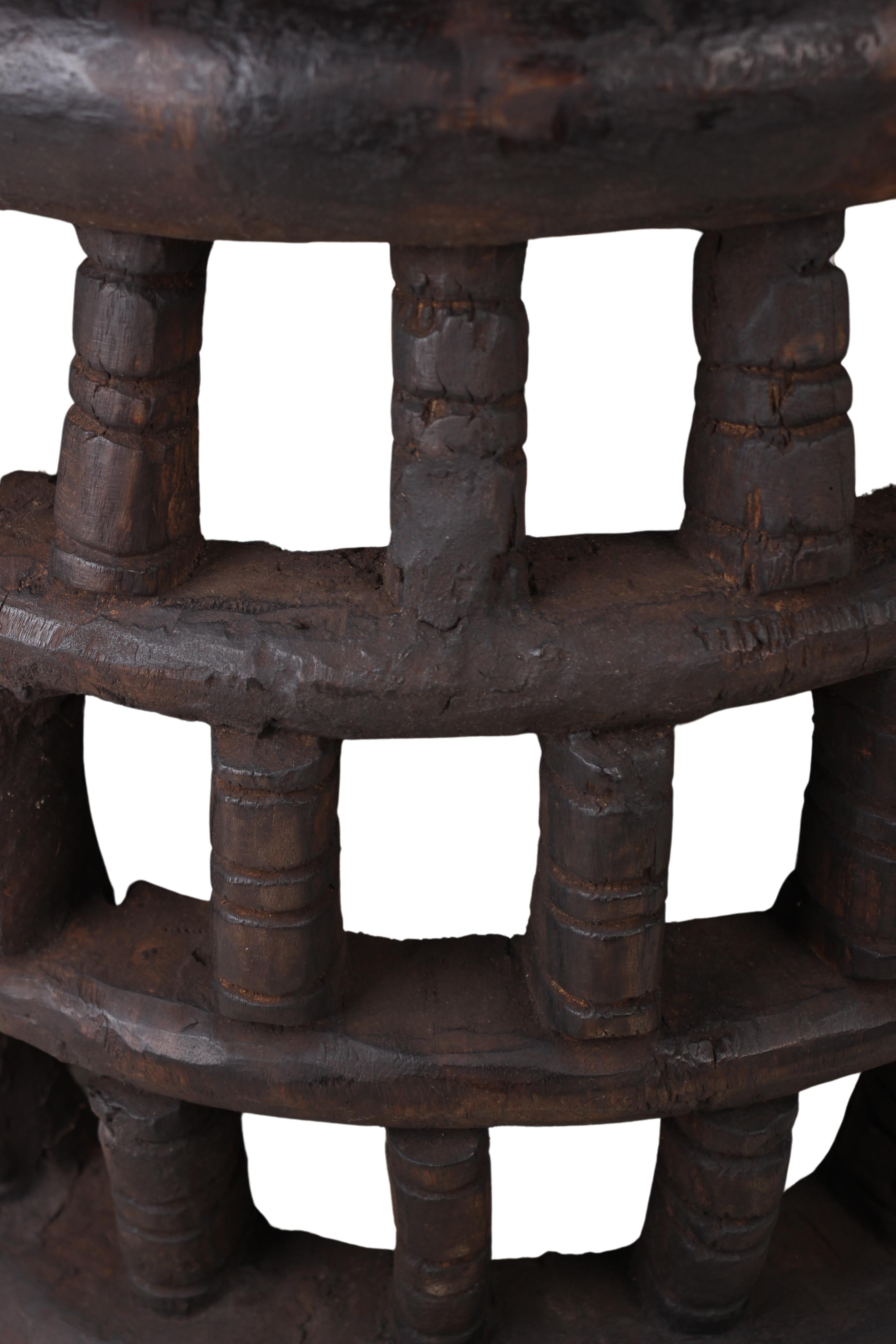 Bamileke Tribe Wooden Stool ~19.3" Tall (New 2024) - West African Artifacts
