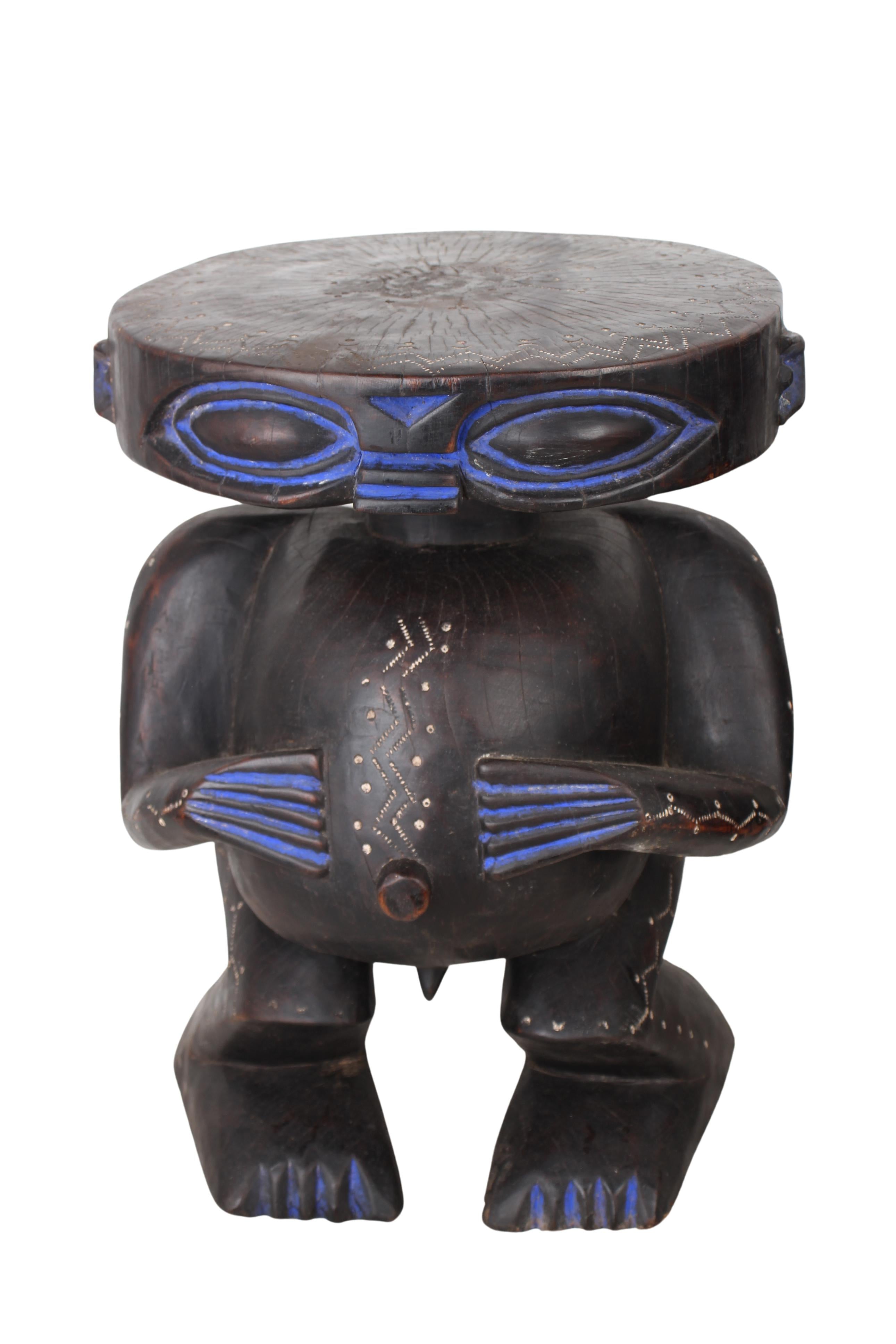 Pygmy Tribe Twa Couple Statues ~19.5" Tall (New 2024) - West African Artifacts