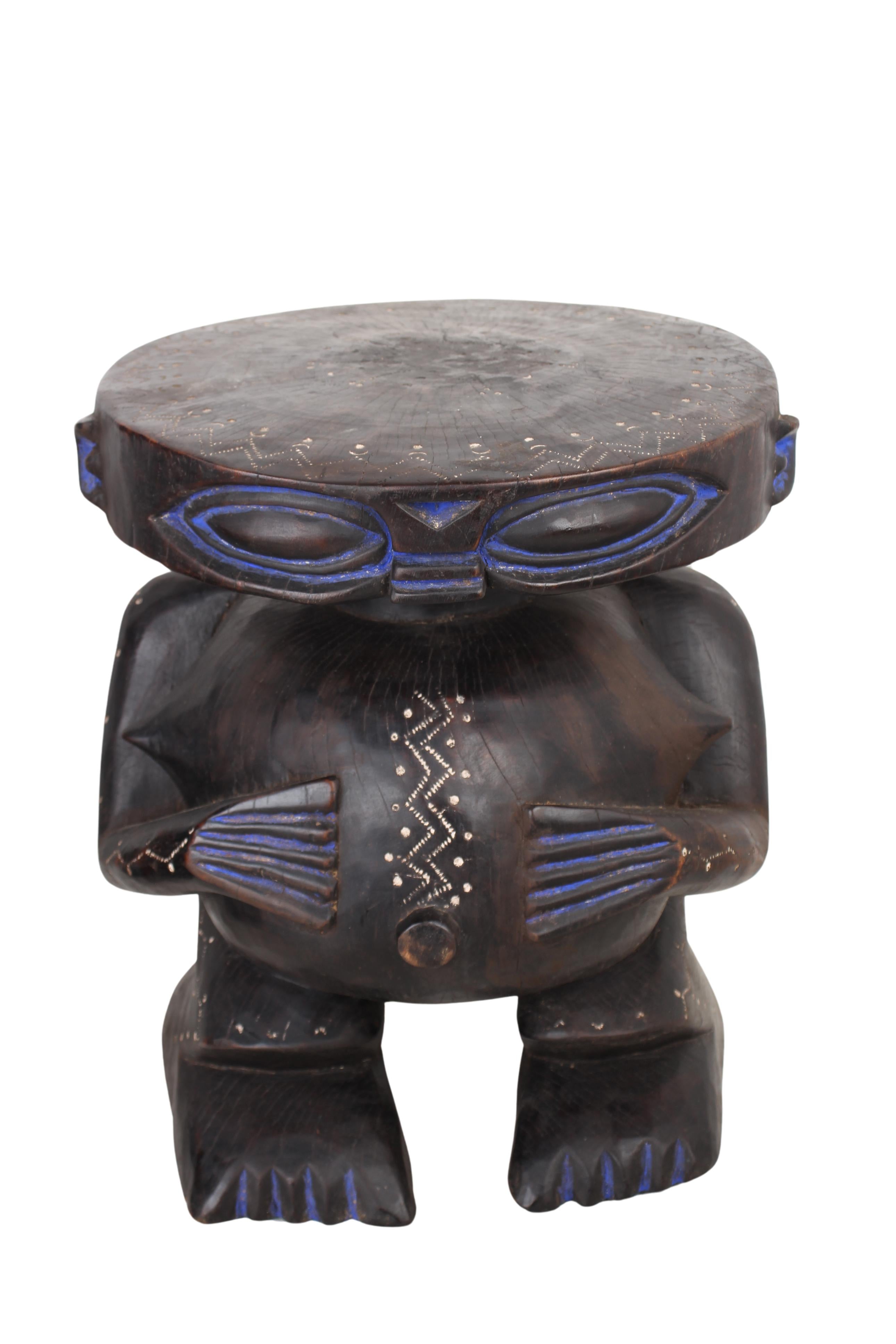 Pygmy Tribe Twa Couple Statues ~19.5" Tall (New 2024) - West African Artifacts