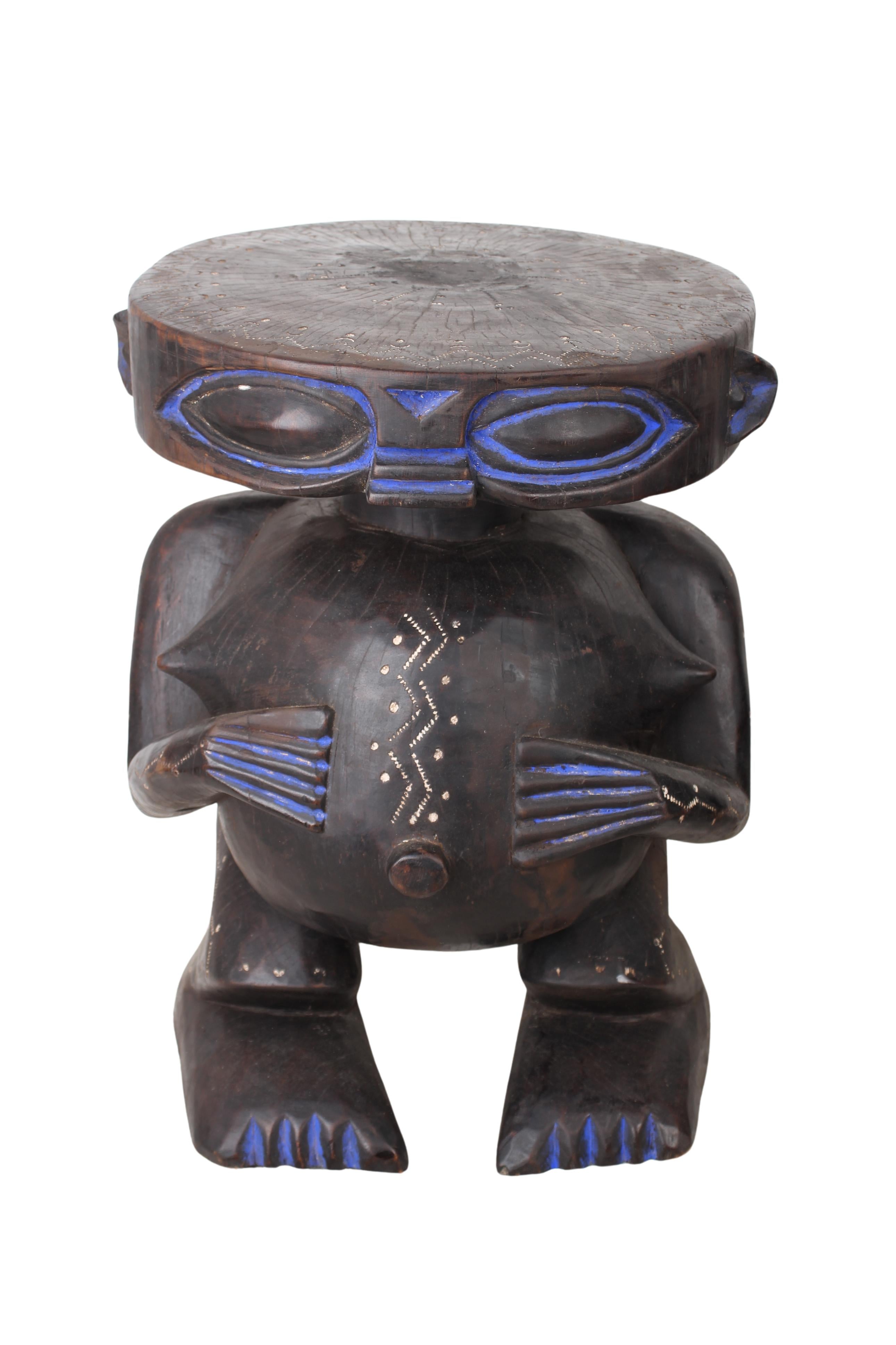 Pygmy Tribe Twa Couple Statues ~20.5" Tall (New 2024) - West African Artifacts