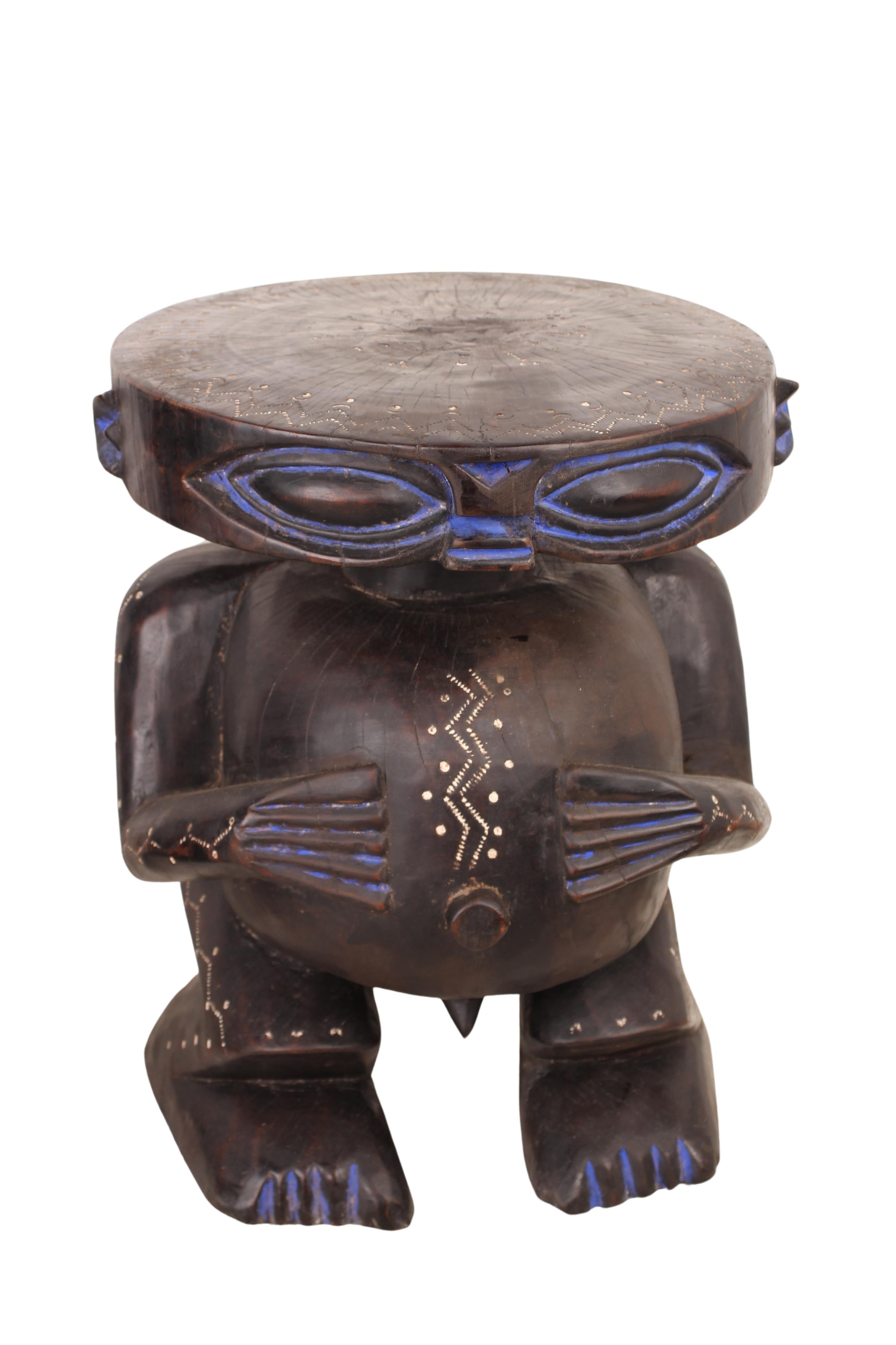 Pygmy Tribe Twa Couple Statues ~20.5" Tall (New 2024) - West African Artifacts