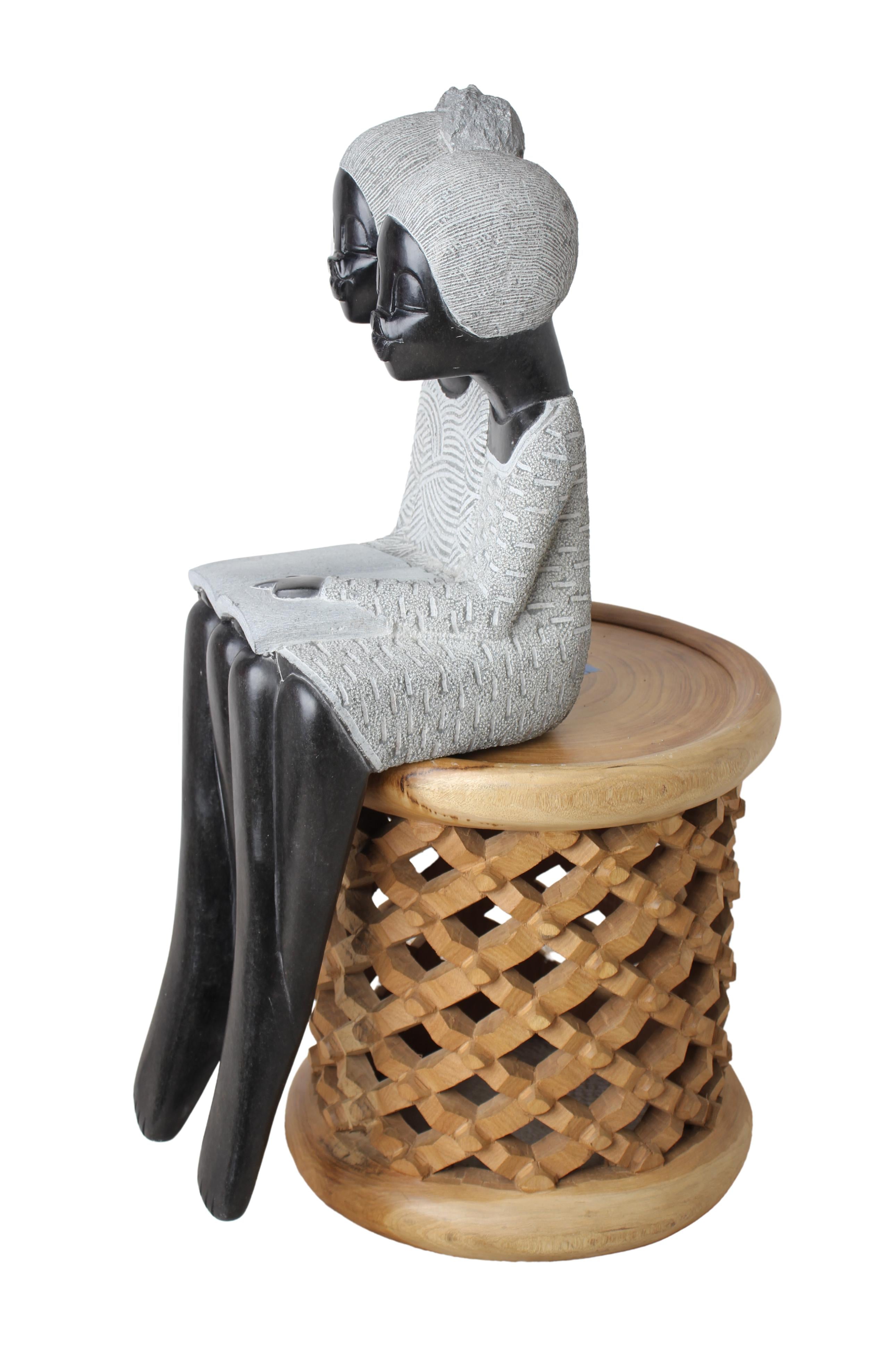 Shona Tribe Springstone Book Readers ~31.1" Tall (New 2024) - Shona Stone