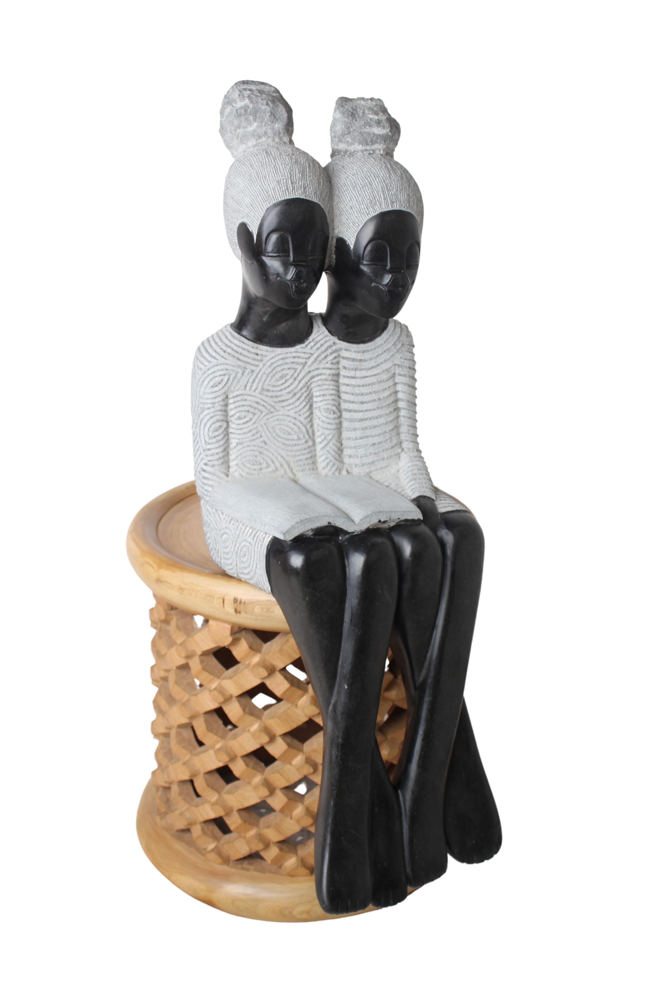 Shona Tribe Springstone Book Readers ~30.7" Tall (New 2024)