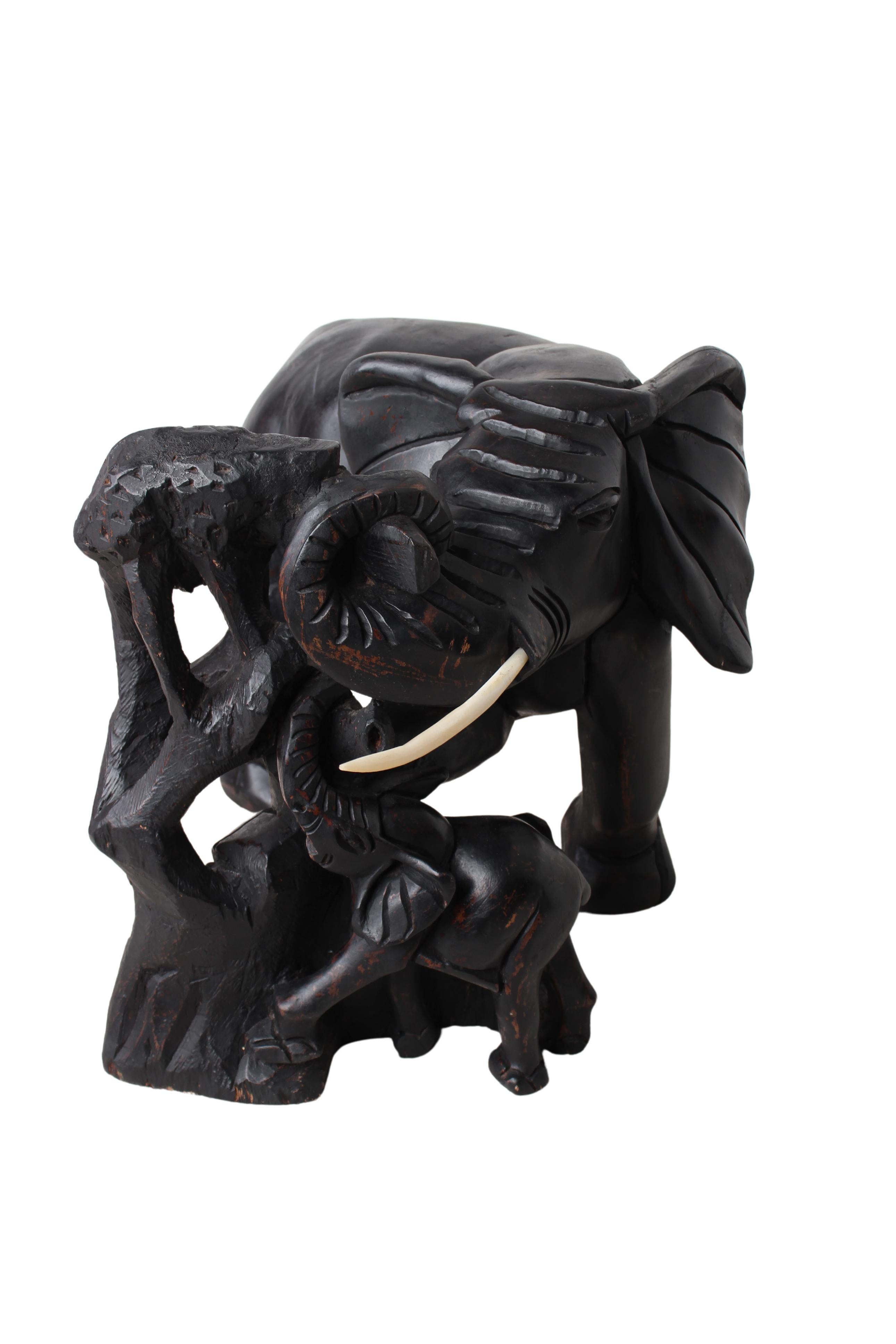 Chichewa Tribe Wooden Elephant ~16.5" Tall (New 2024) - Wooden and Basket Artifacts