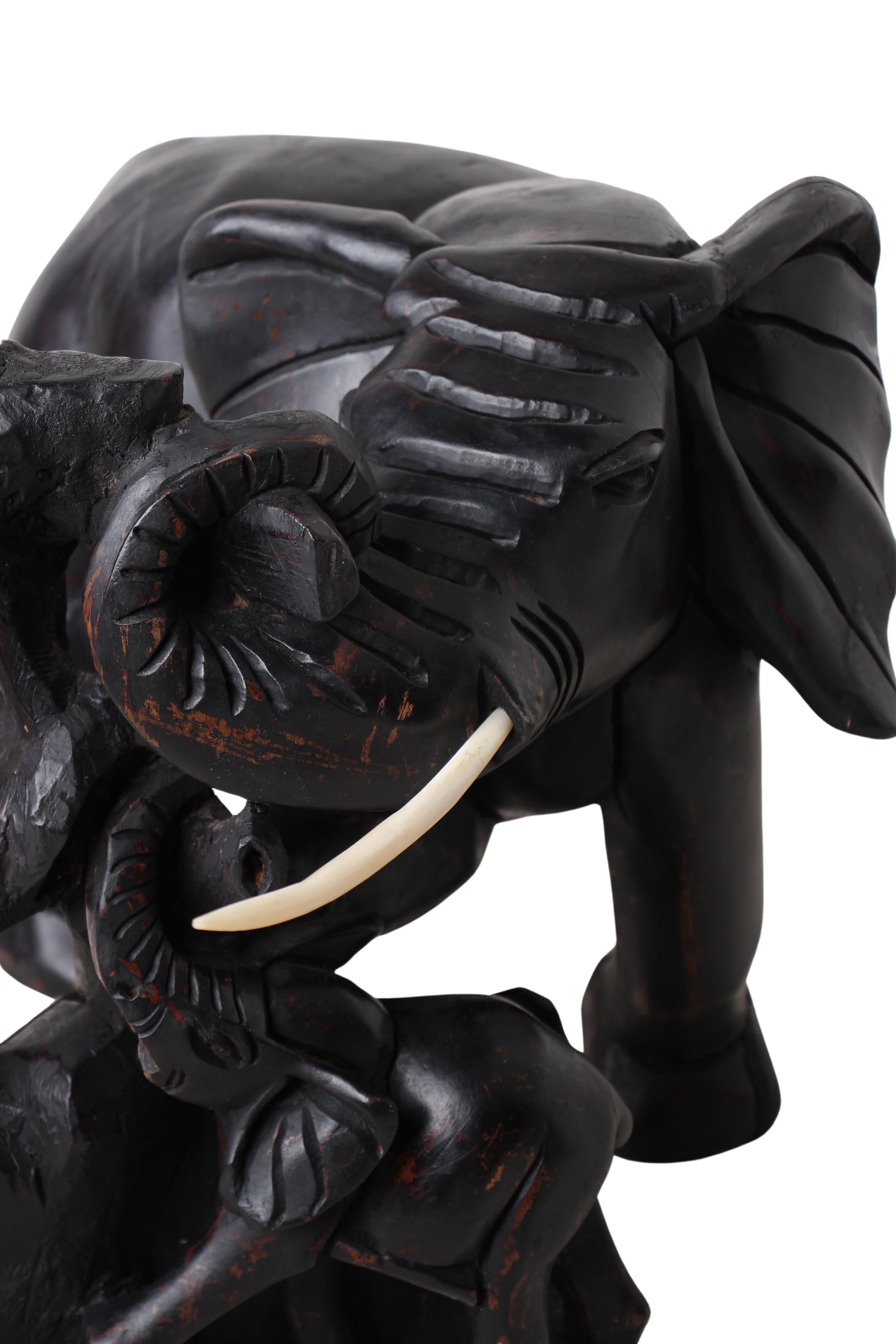 Chichewa Tribe Wooden Elephant ~16.5" Tall (New 2024) - Wooden and Basket Artifacts