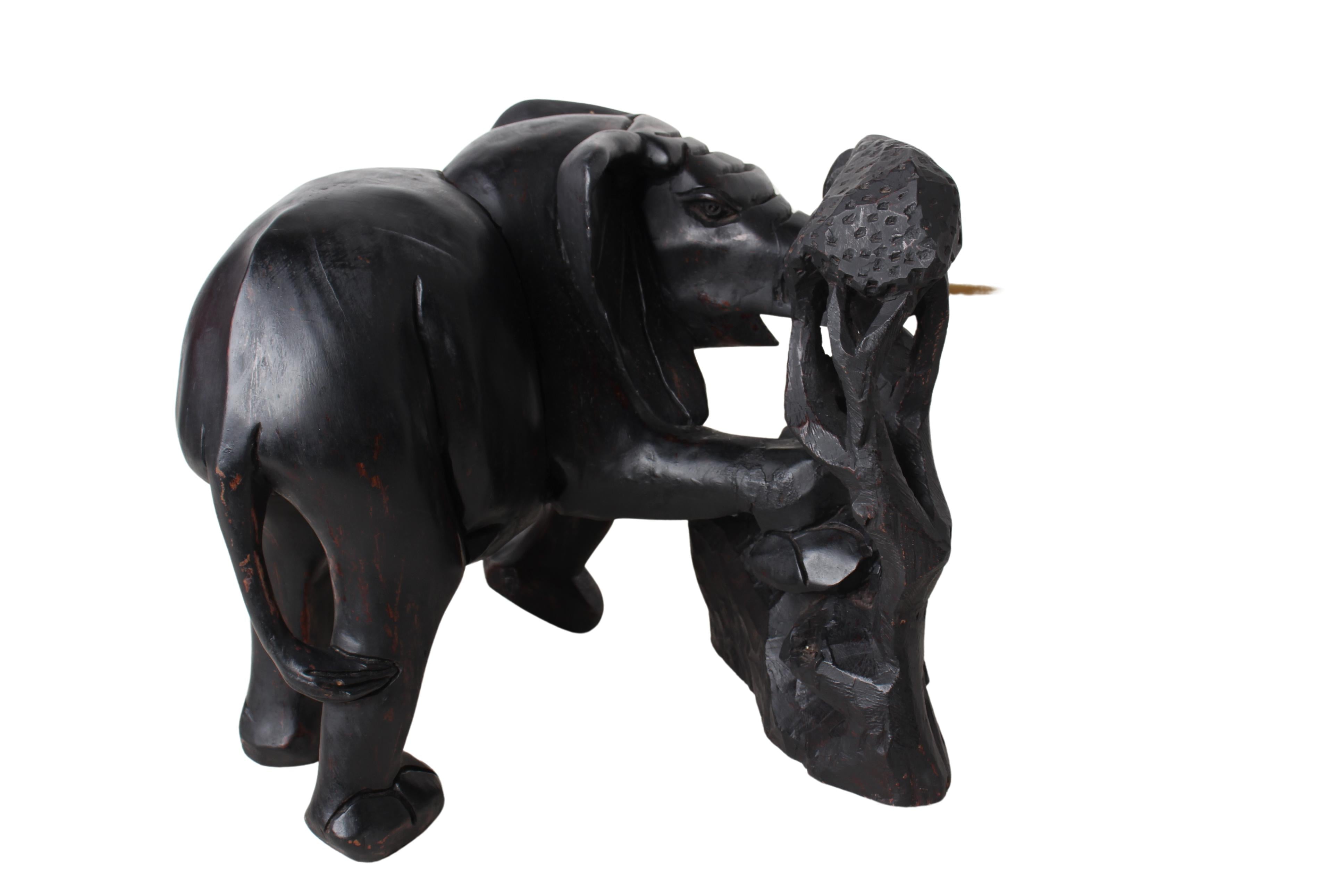 Chichewa Tribe Wooden Elephant ~16.5" Tall (New 2024) - Wooden and Basket Artifacts