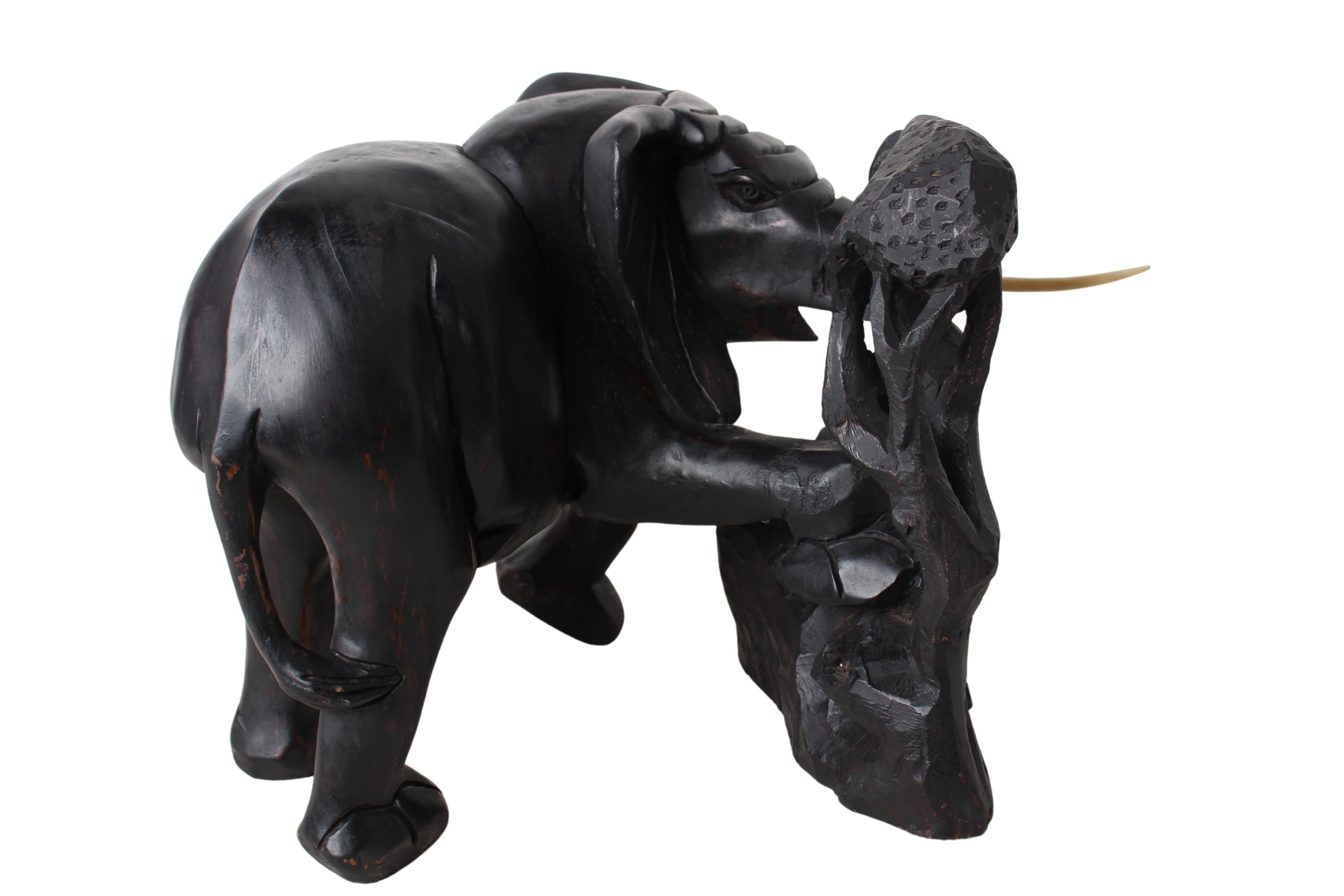 Chichewa Tribe Wooden Elephant ~16.5" Tall (New 2024) - Wooden and Basket Artifacts