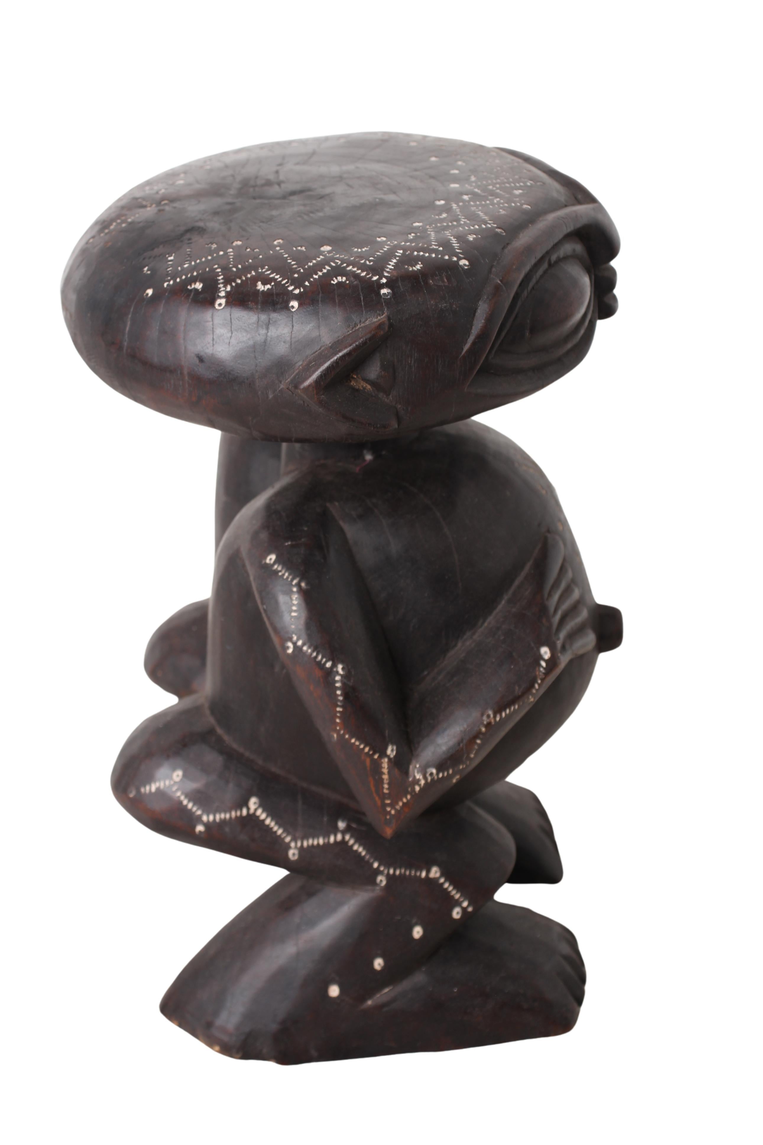 Pygmy Tribe Twa Statues ~14.6" Tall (New 2024) - West African Artifacts