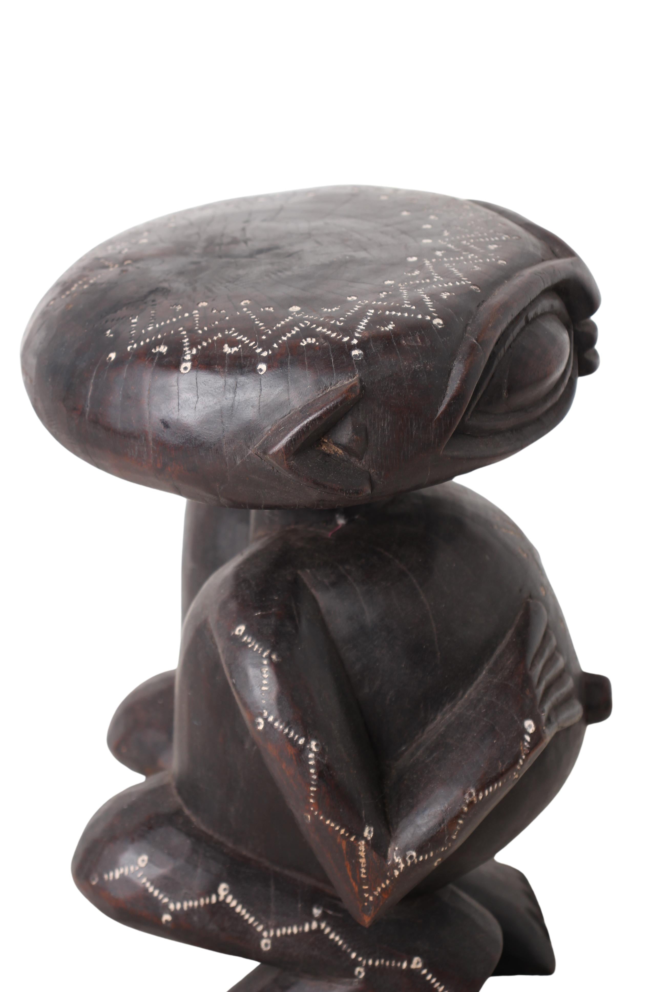 Pygmy Tribe Twa Statues ~14.6" Tall (New 2024) - West African Artifacts