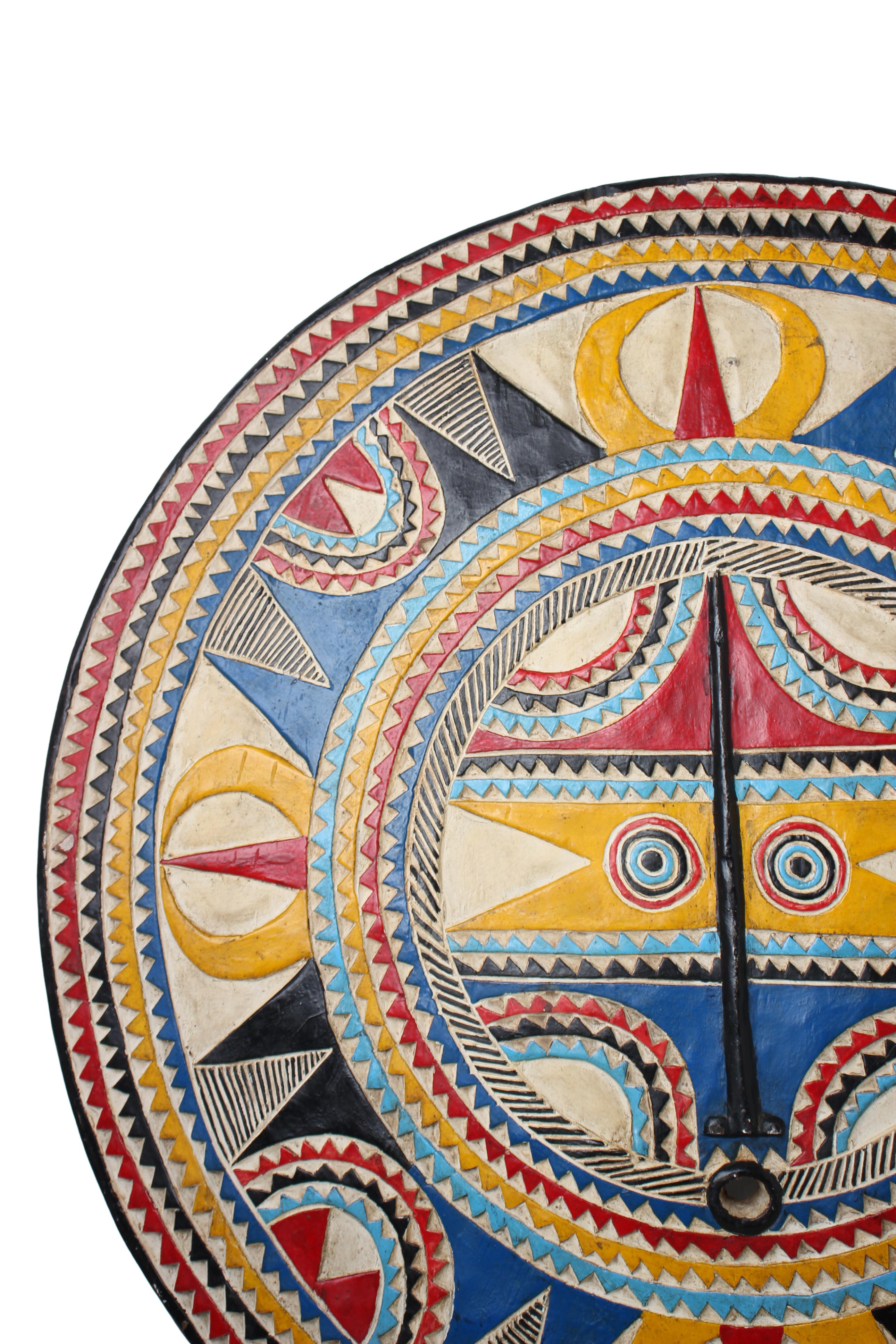 Bobo Tribe Sun Mask ~49.6" Tall (New 2024) - West African Artifacts